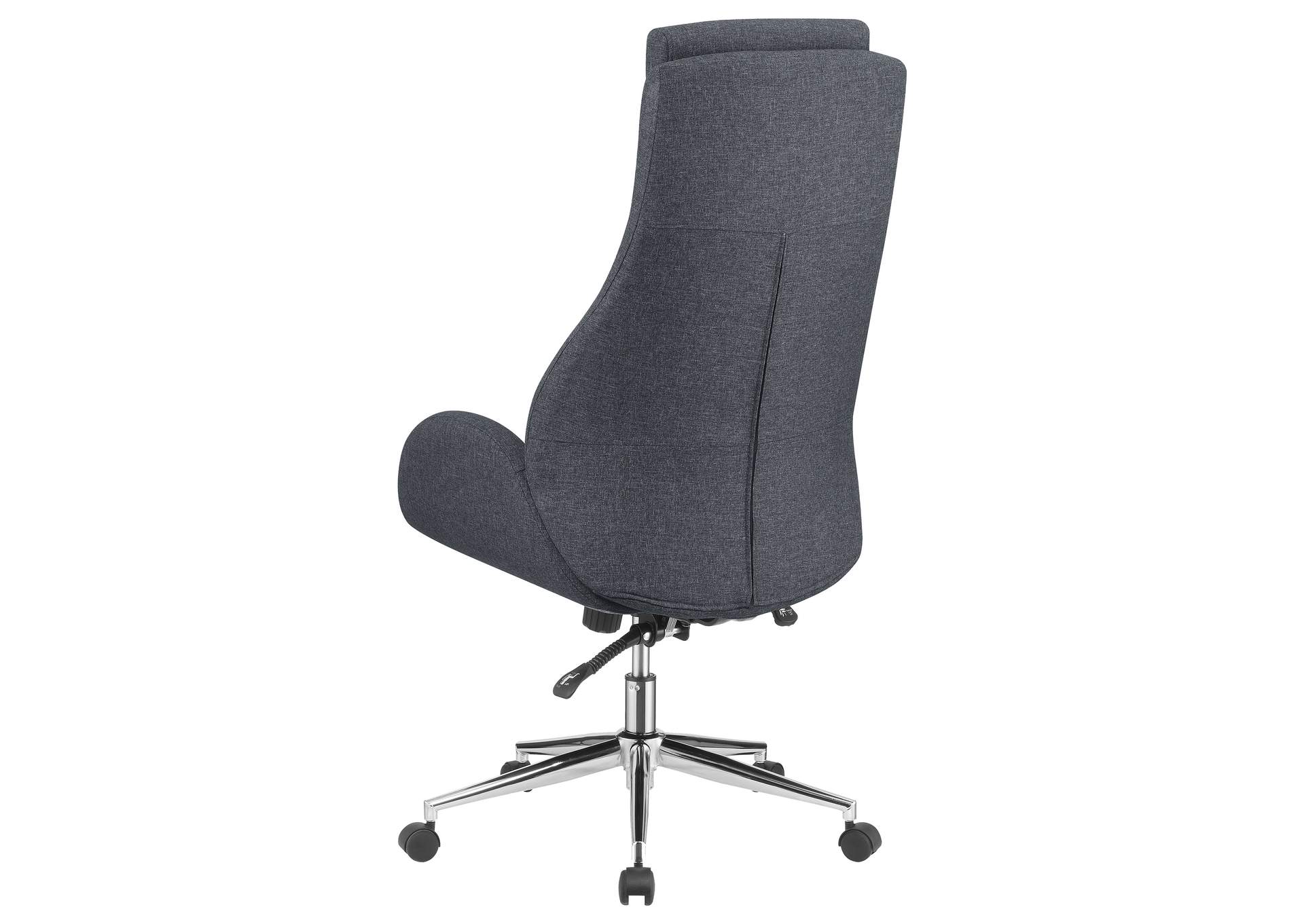 Cruz Upholstered Office Chair with Padded Seat Grey and Chrome,Coaster Furniture