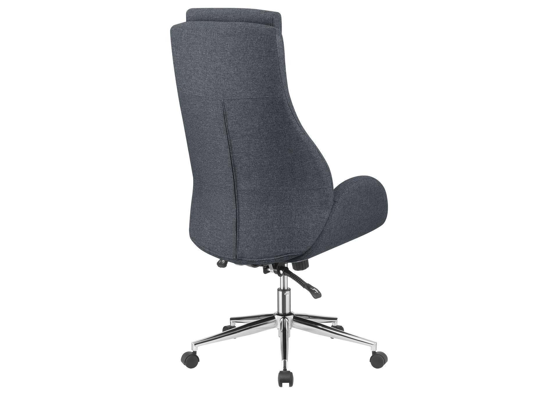 Cruz Upholstered Office Chair with Padded Seat Grey and Chrome,Coaster Furniture