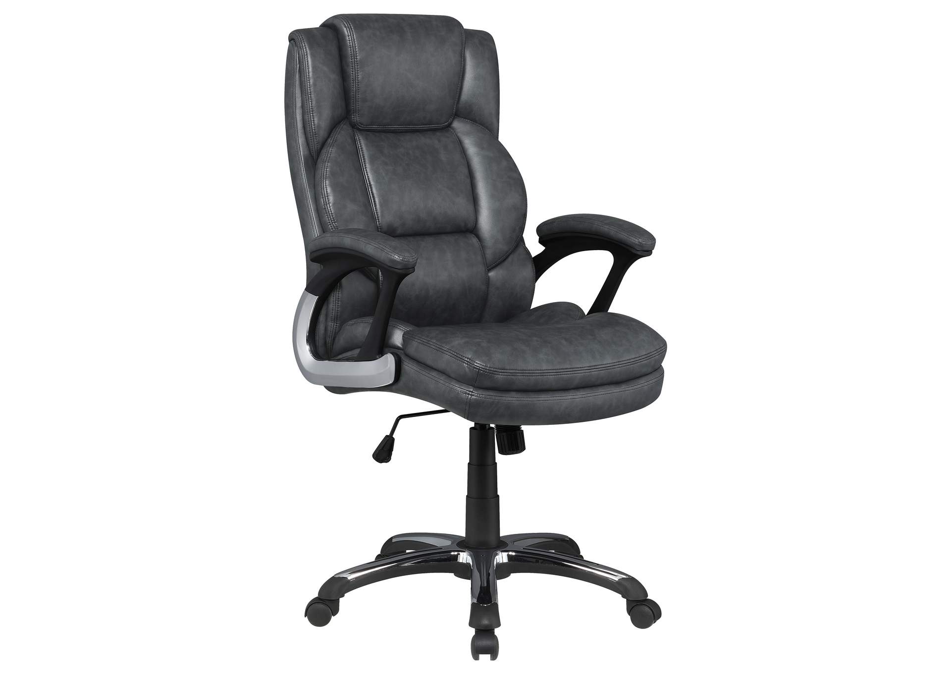 Nerris Adjustable Height Office Chair with Padded Arm Grey and Black,Coaster Furniture