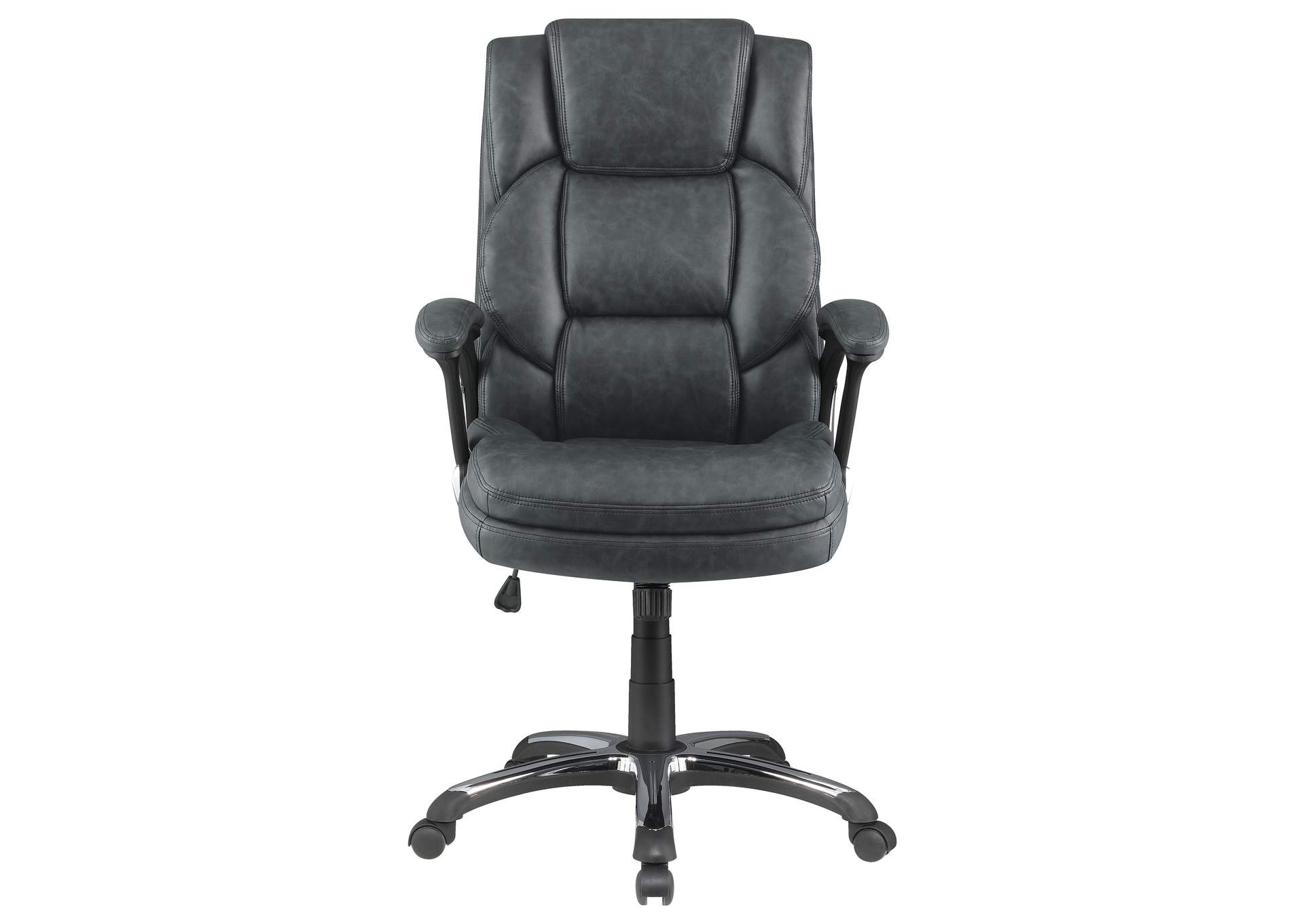 Nerris Adjustable Height Office Chair with Padded Arm Grey and Black,Coaster Furniture