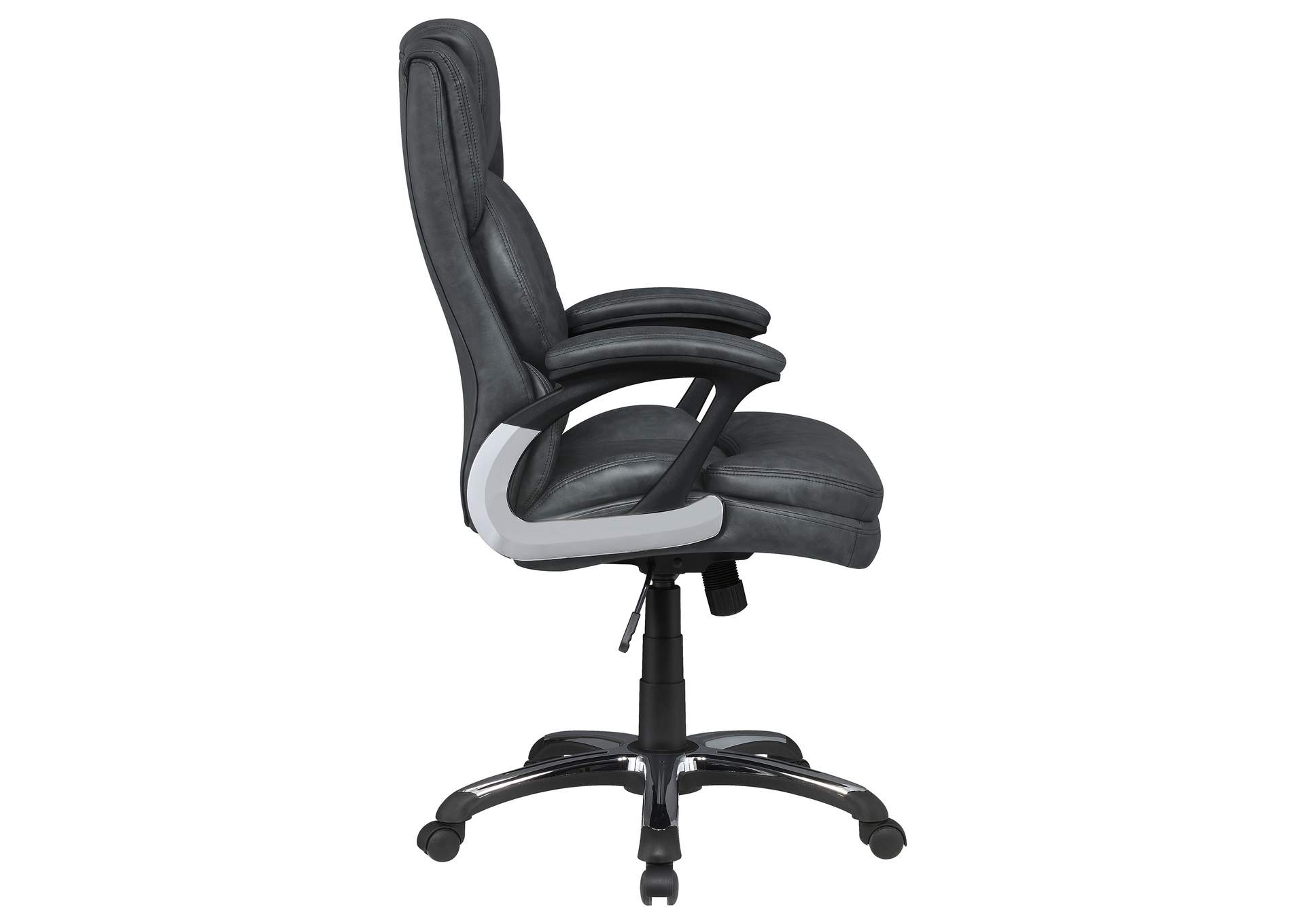 Nerris Adjustable Height Office Chair with Padded Arm Grey and Black,Coaster Furniture
