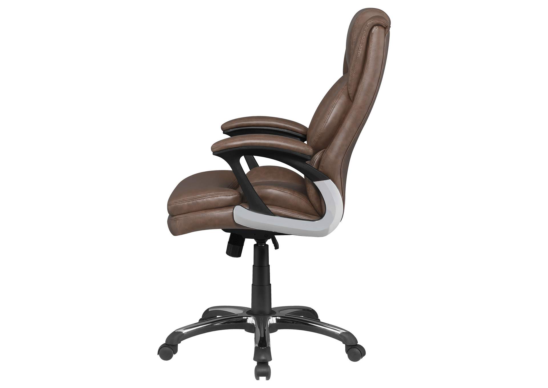 Nerris Adjustable Height Office Chair with Padded Arm Brown and Black,Coaster Furniture