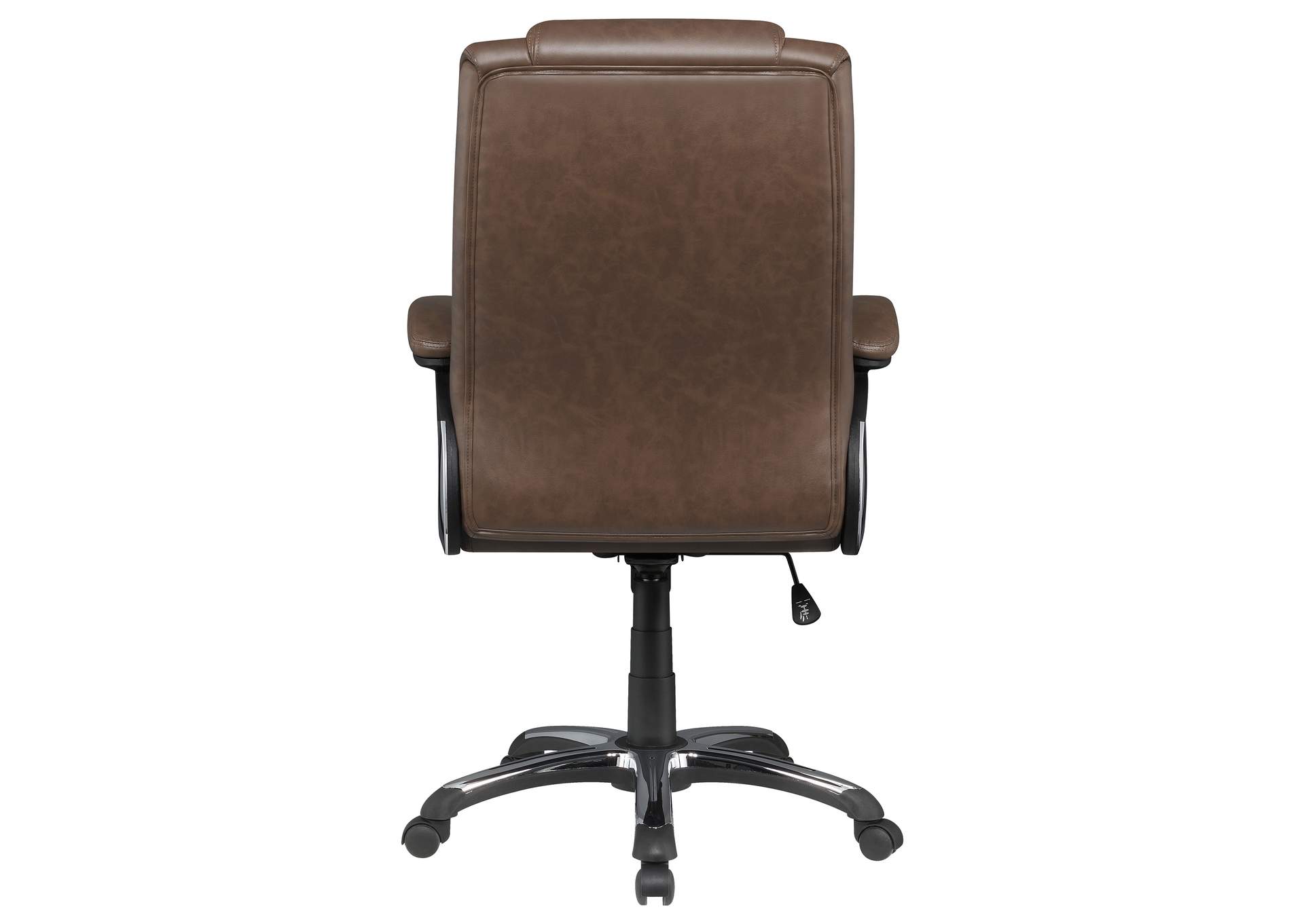 Nerris Adjustable Height Office Chair with Padded Arm Brown and Black,Coaster Furniture