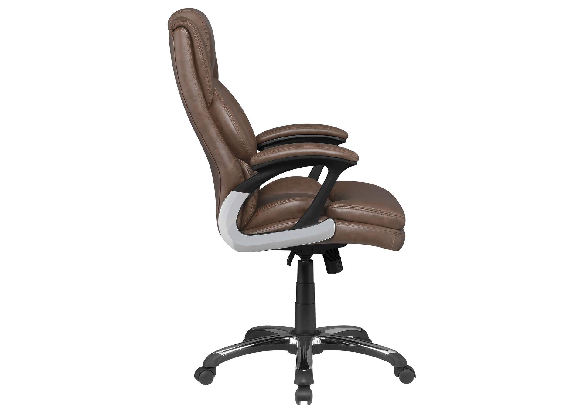 Nerris Adjustable Height Office Chair with Padded Arm Brown and Black,Coaster Furniture