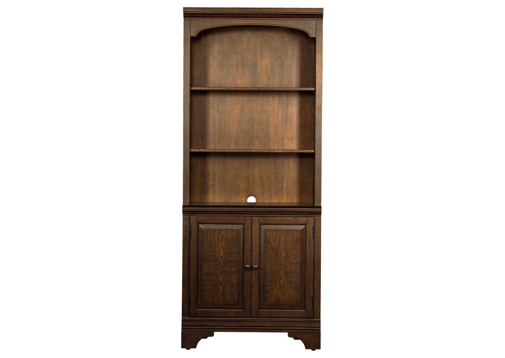 Hartshill Bookcase with Cabinet Burnished Oak,Coaster Furniture