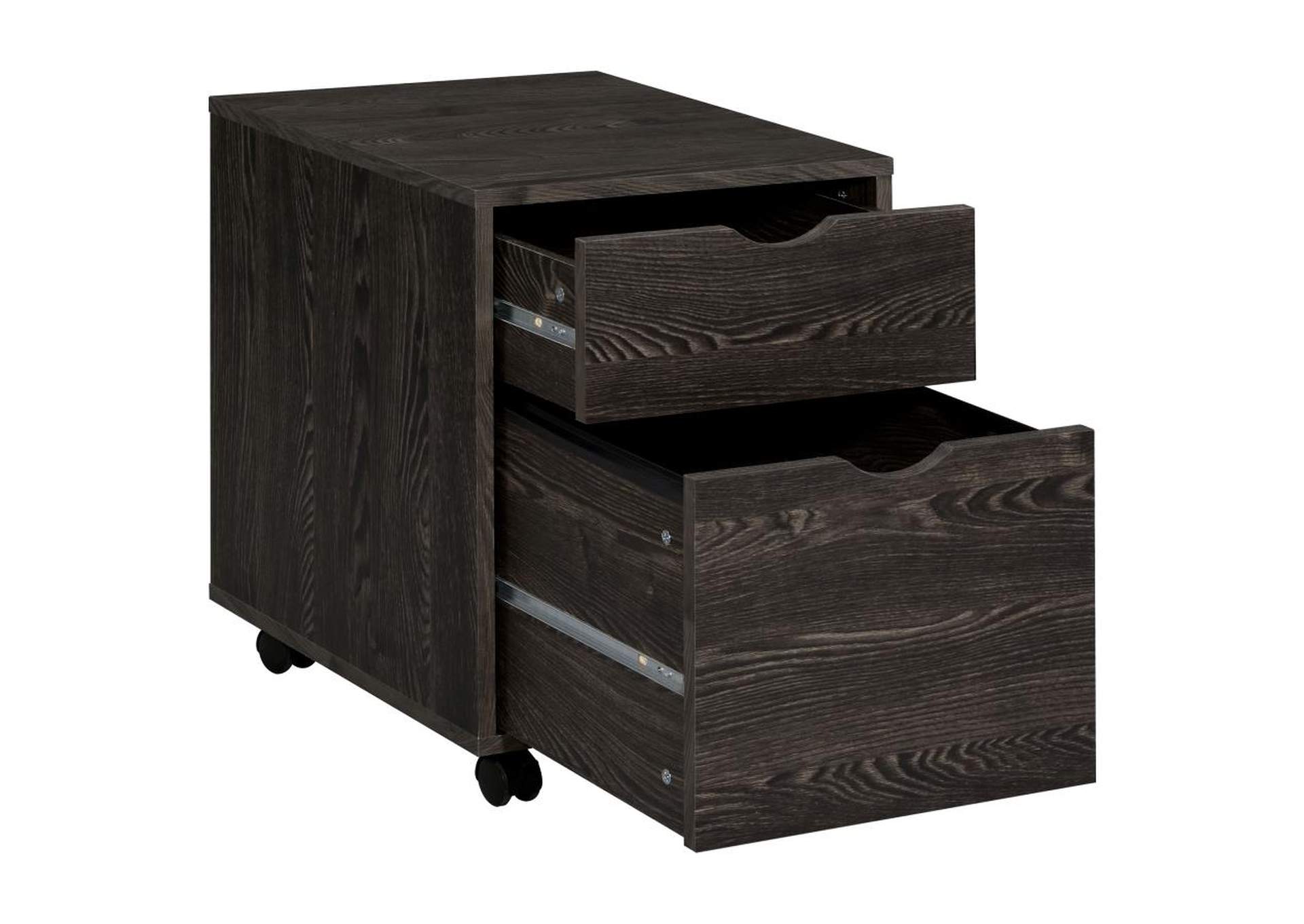 Noorvik 2-drawer Mobile File Cabinet Dark Oak,Coaster Furniture