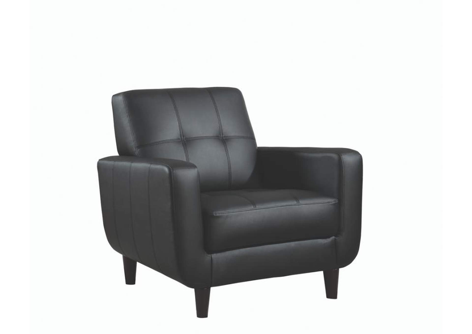 Aaron Padded Seat Accent Chair Black,Coaster Furniture