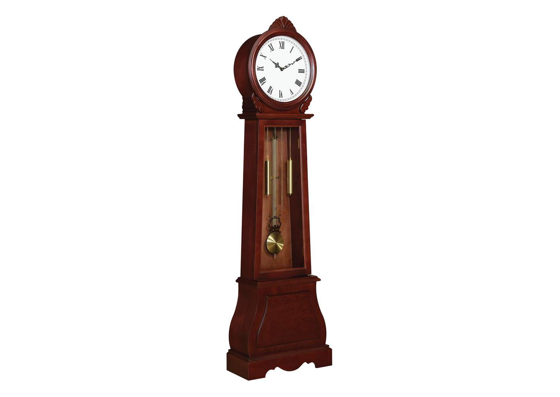 Van Cleef Transitional Brown Grandfather Clock,Coaster Furniture
