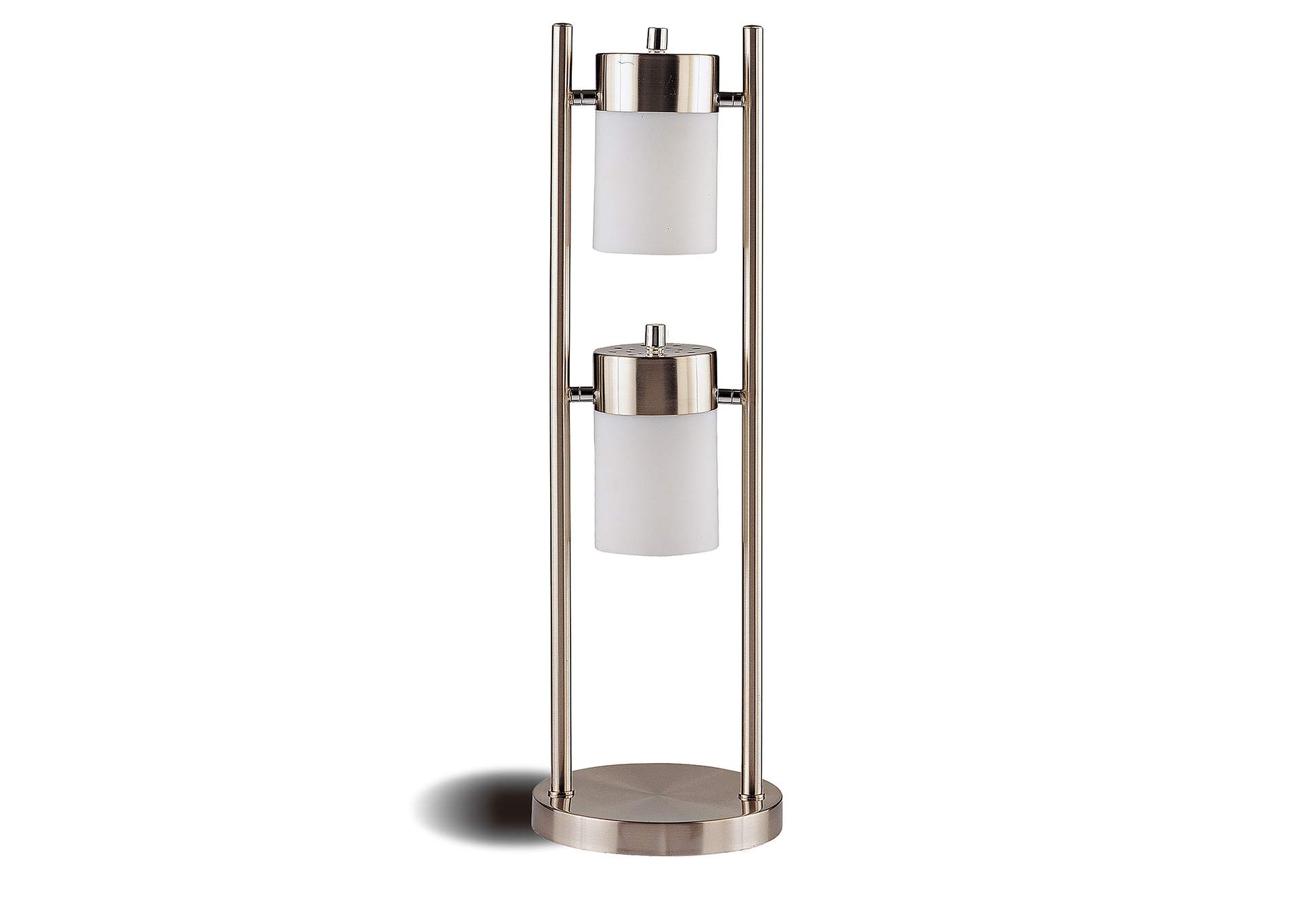 Munson Adjustable Swivel Table Lamp Brushed Silver,Coaster Furniture