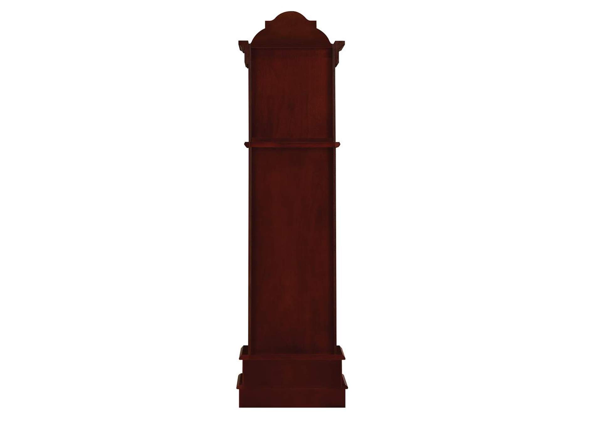Grandfather Clock Brown Red and Clear,Coaster Furniture