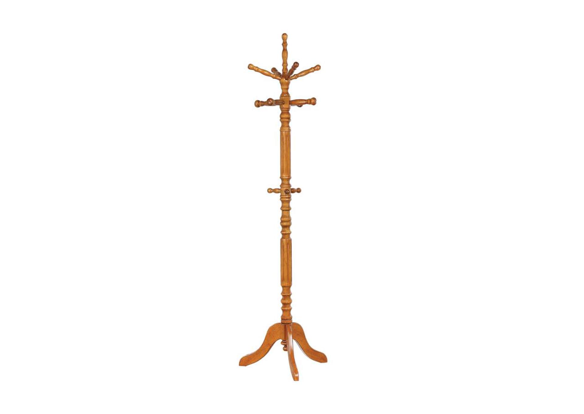 Achelle Coat Rack With 11 Hooks Golden Brown,Coaster Furniture
