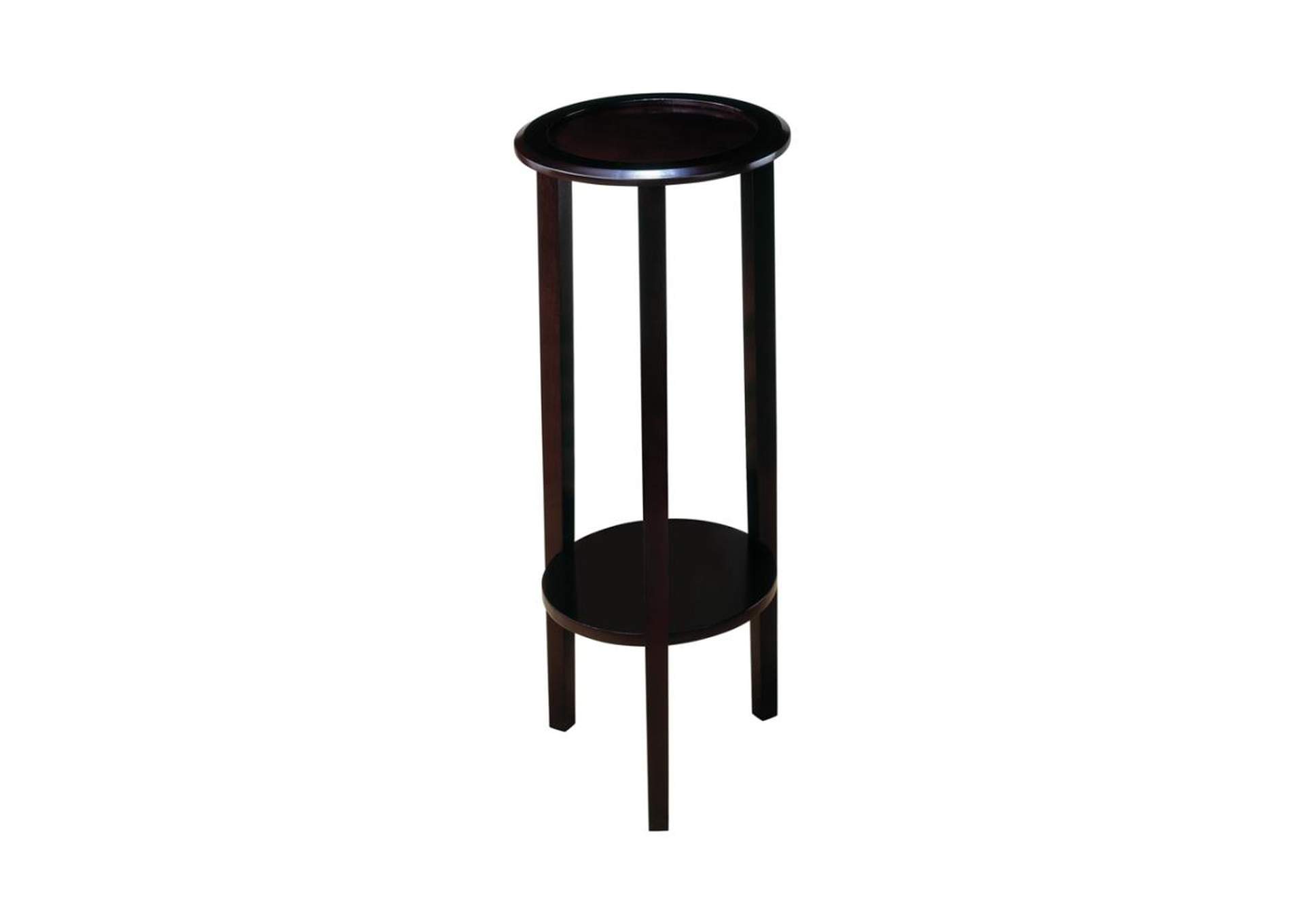 Round Accent Table with Bottom Shelf Espresso,Coaster Furniture