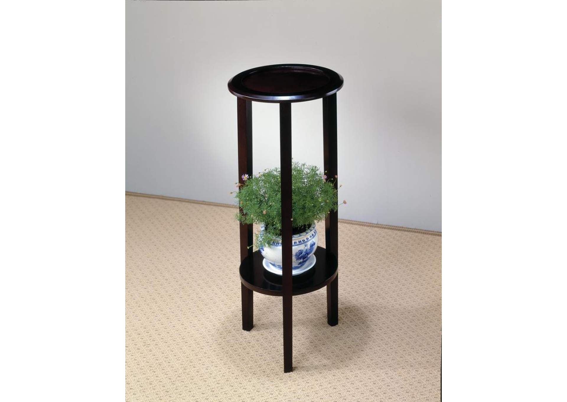 Kirk Round Accent Table With Bottom Shelf Espresso,Coaster Furniture