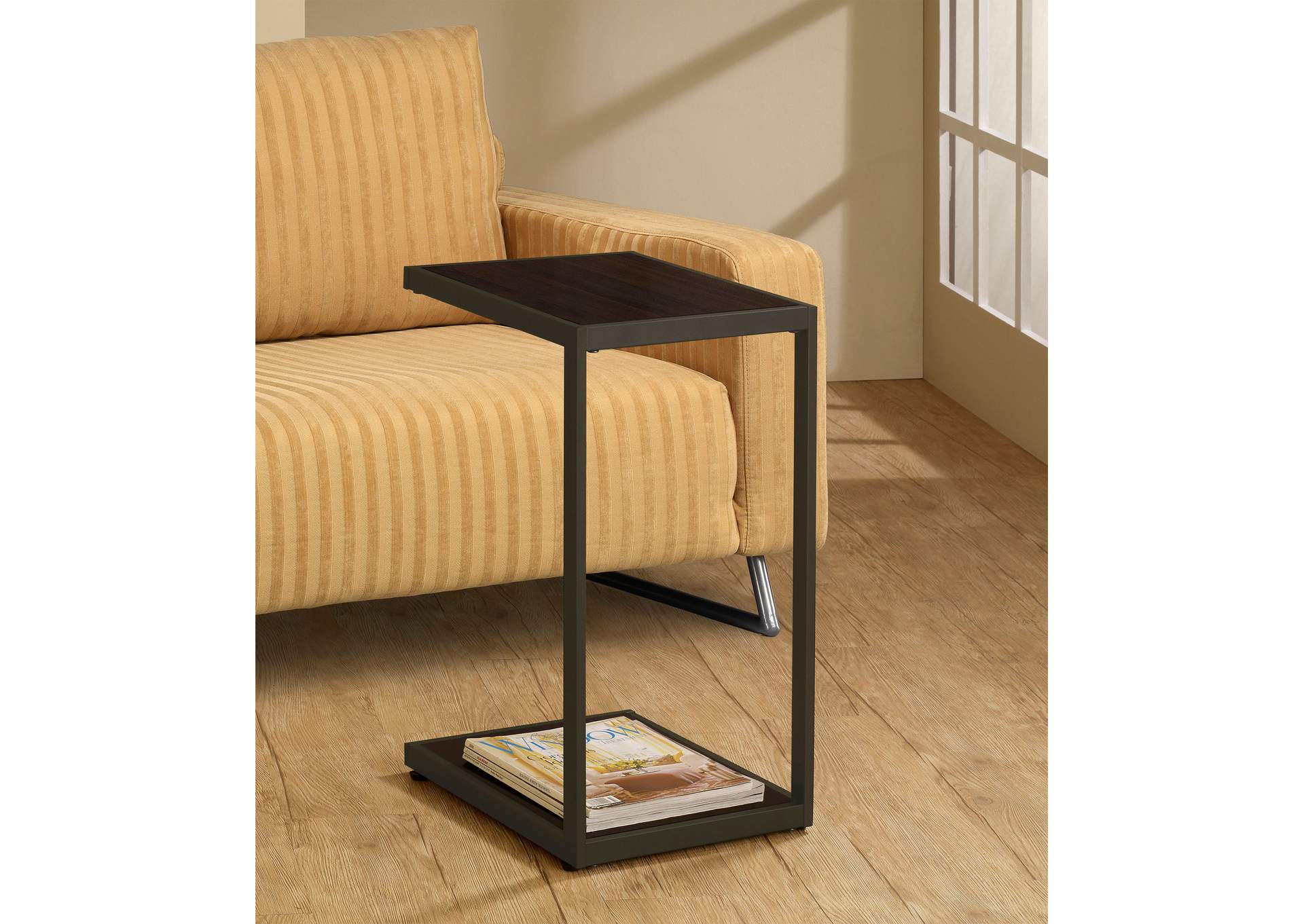 Jose Rectangular Accent Table with Bottom Shelf Brown,Coaster Furniture