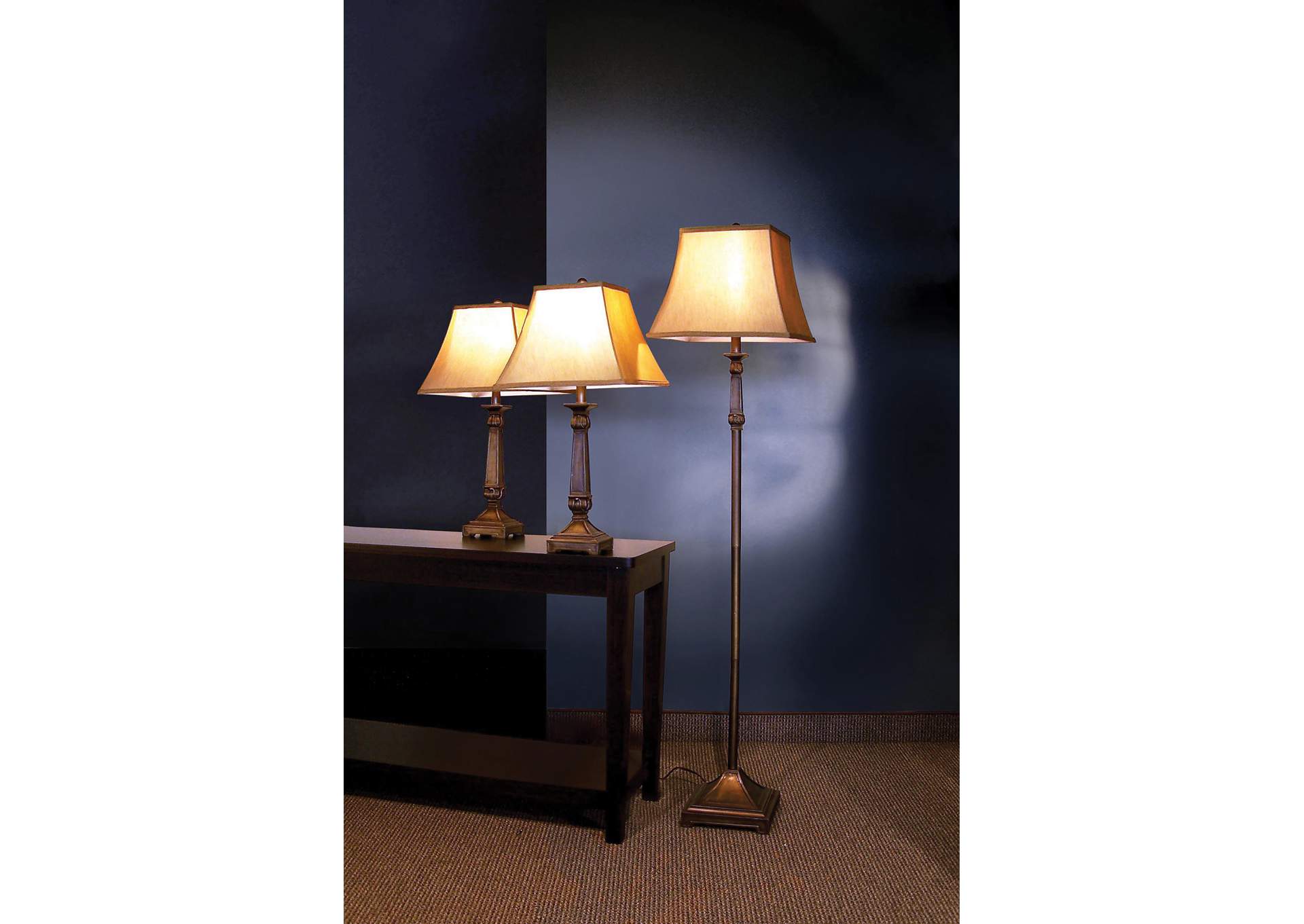 3-piece Lamp Set Brown and Beige,Coaster Furniture