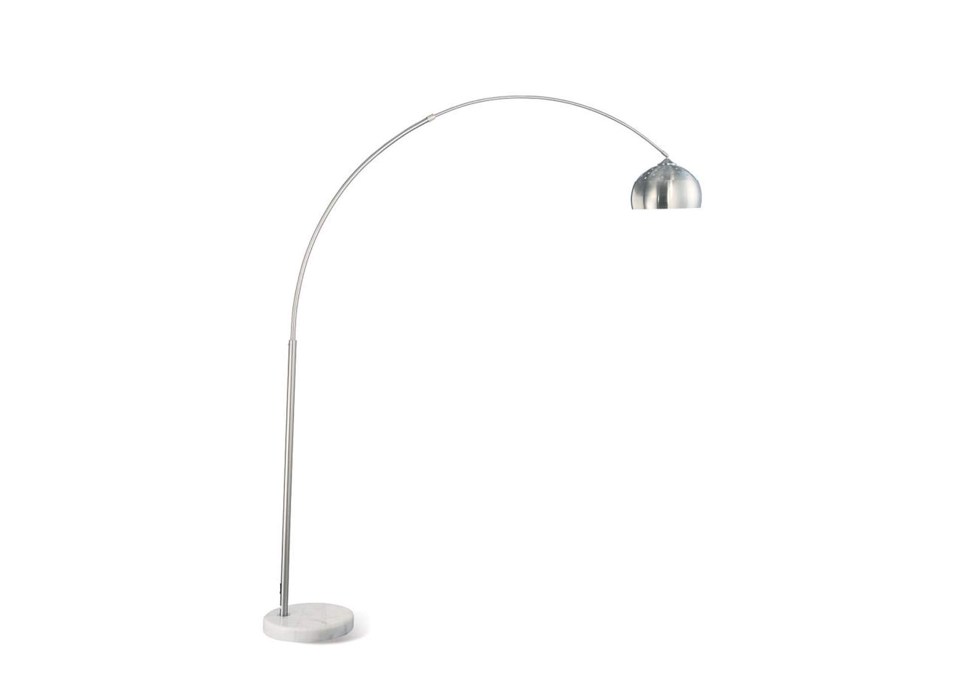 Krester Arched Floor Lamp Brushed Steel And Chrome,Coaster Furniture
