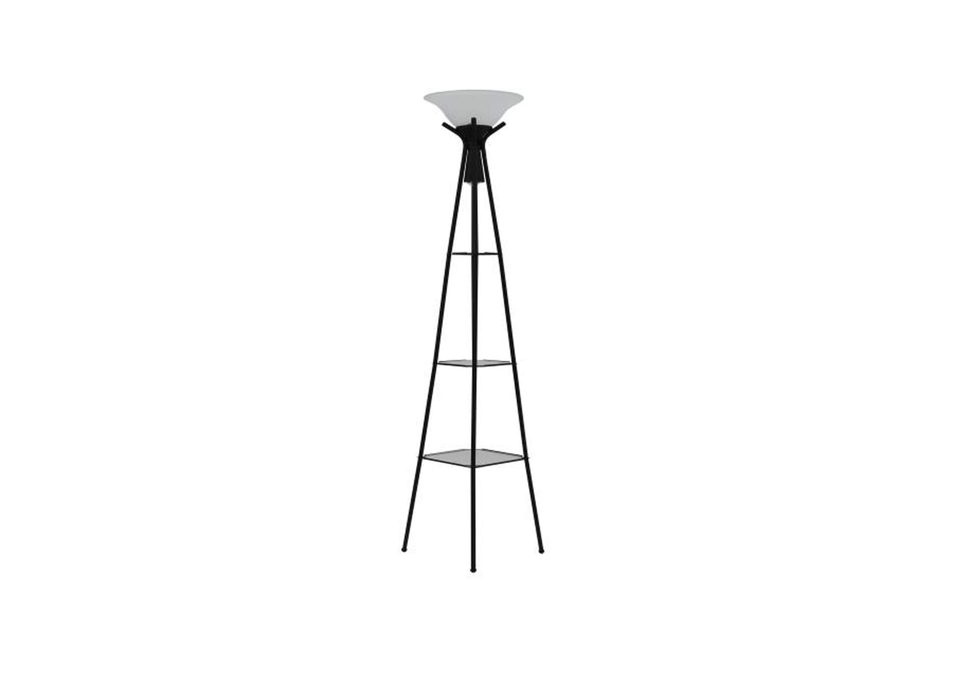 Gianni Versatile Shelf Tower Floor Lamp Charcoal Black,Coaster Furniture