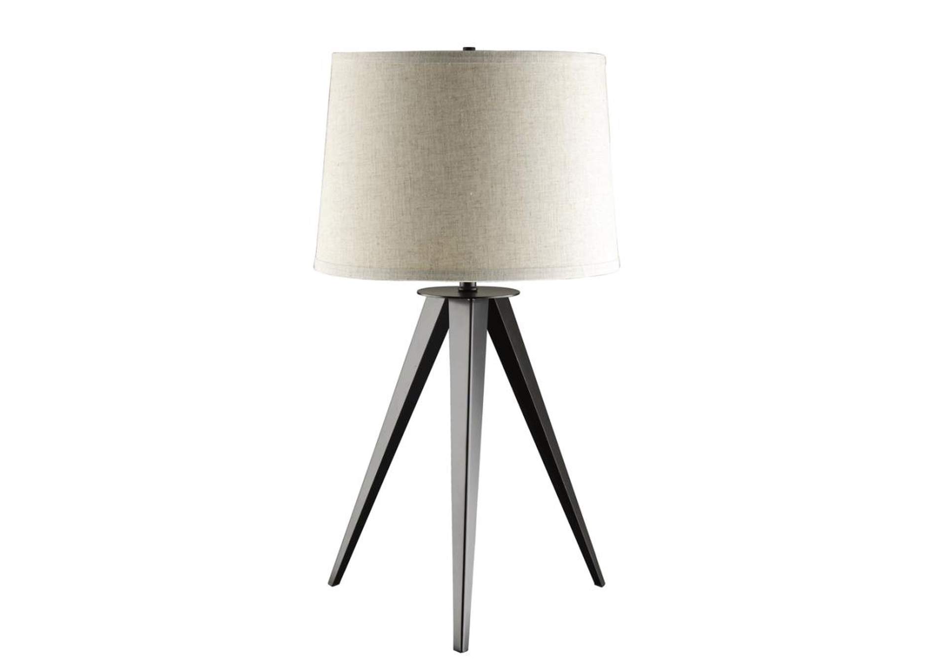 Tripod Base Table Lamp Black and Light Grey,Coaster Furniture