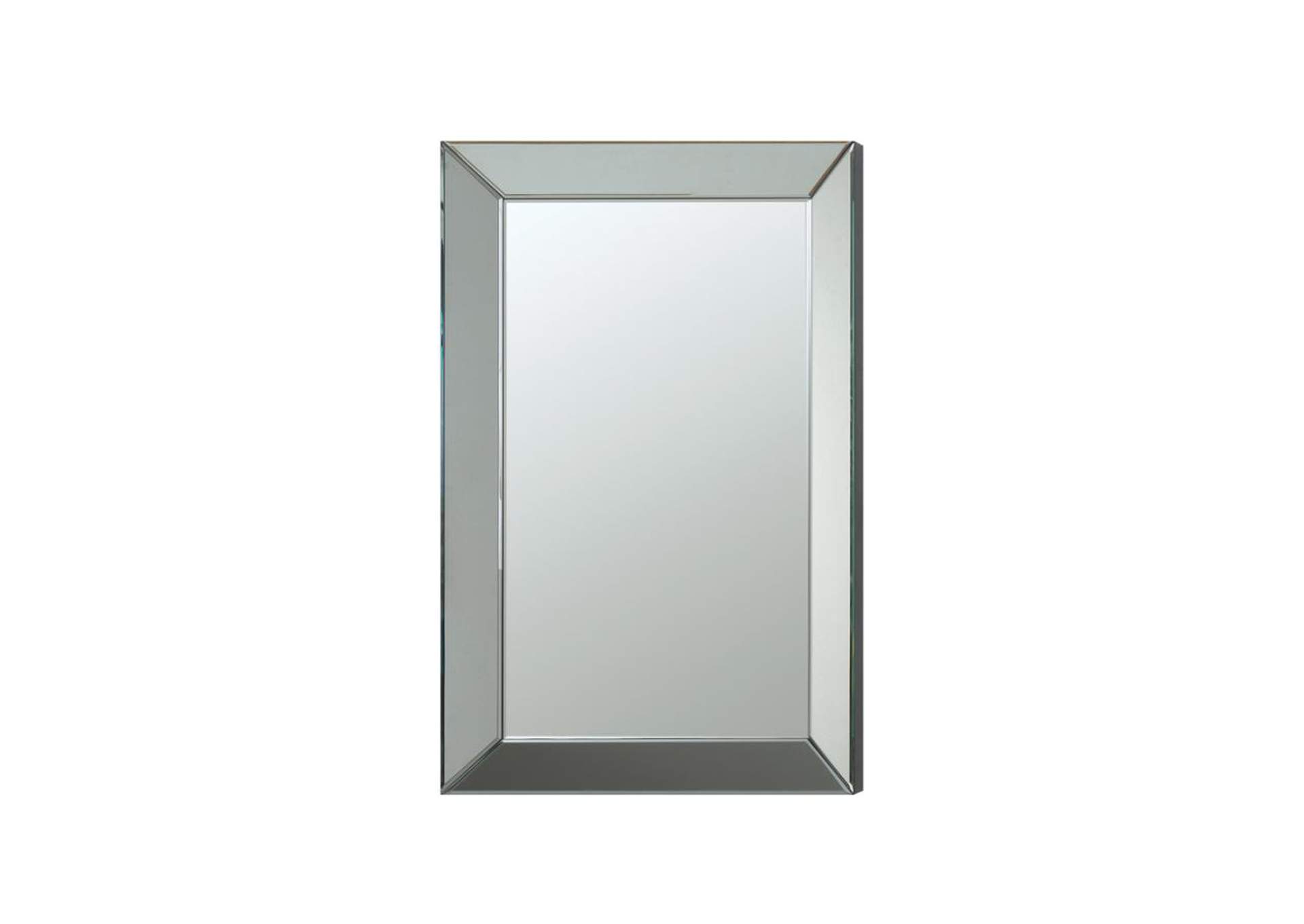 Pinciotti Rectangular Beveled Wall Mirror Silver,Coaster Furniture