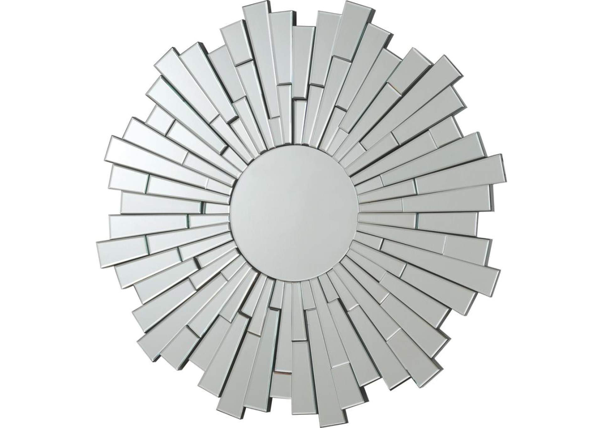 Sunburst Circular Mirror Silver,Coaster Furniture