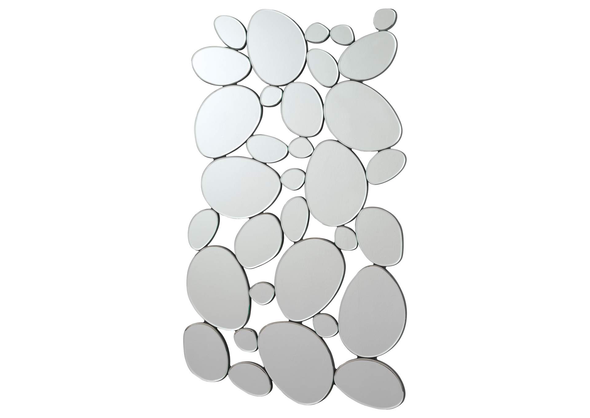 Topher Pebble-Shaped Decorative Mirror Silver,Coaster Furniture