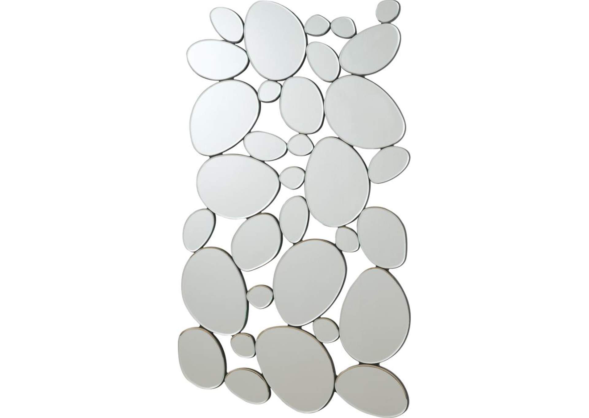 Pebble-Shaped Decorative Mirror Silver,Coaster Furniture