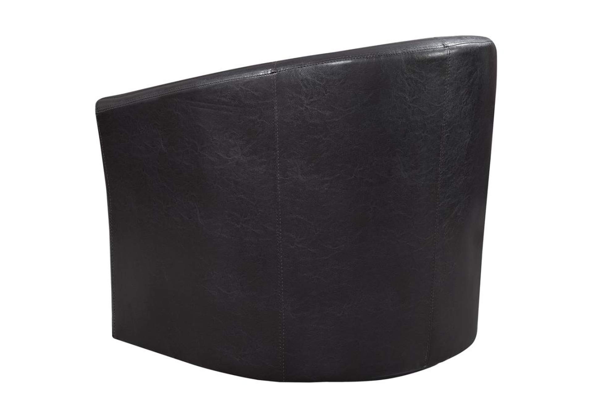 Turner Upholstery Sloped Arm Accent Swivel Chair Dark Brown,Coaster Furniture