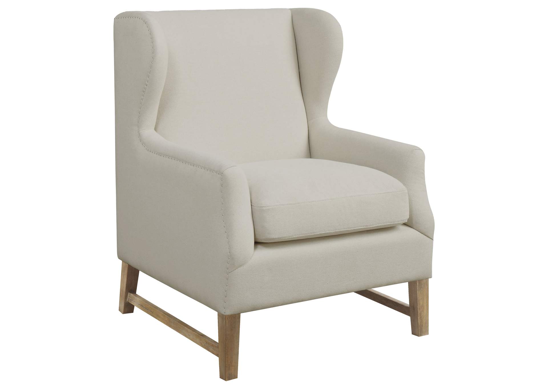 Fleur Wing Back Accent Chair Cream,Coaster Furniture