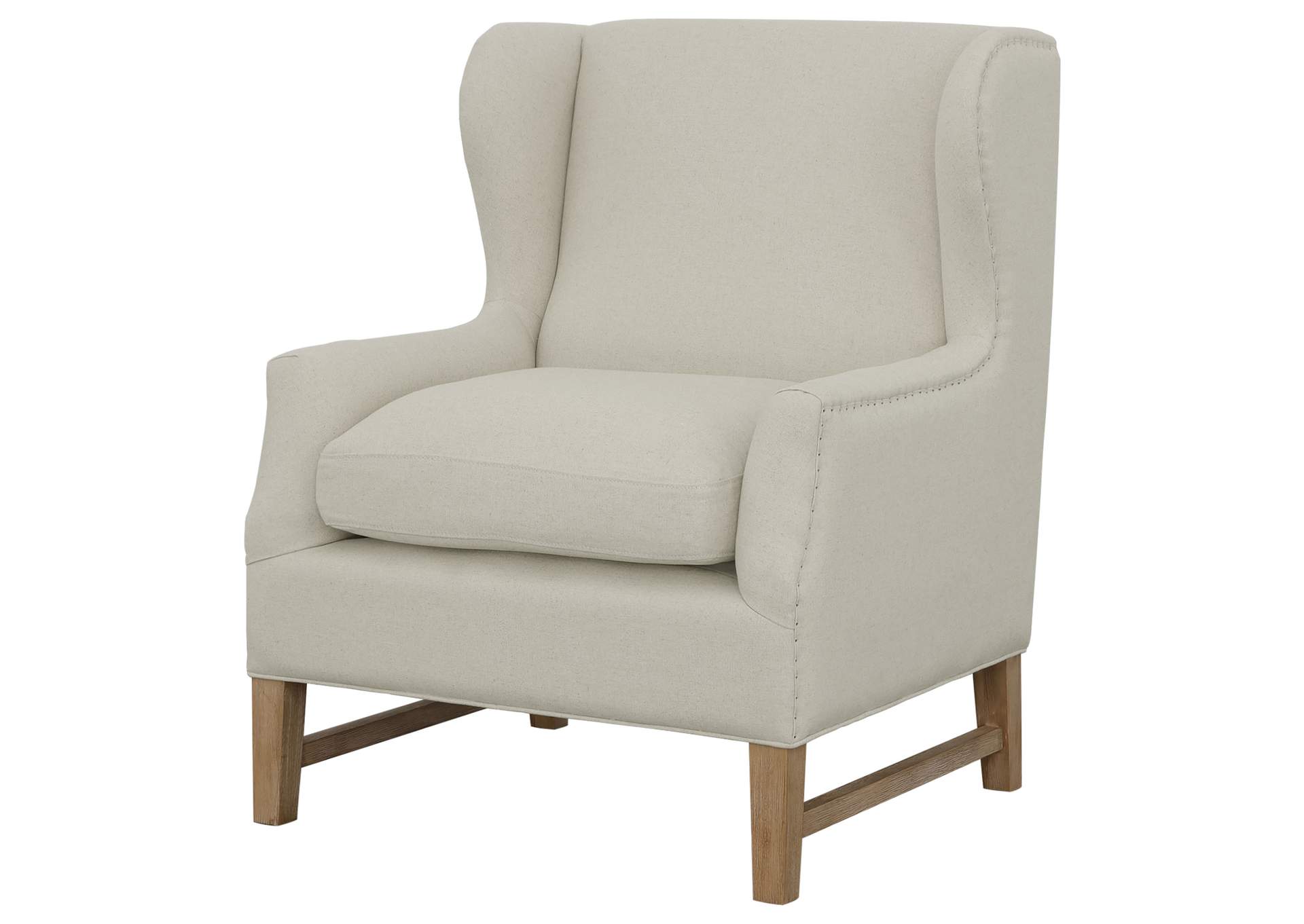 Fleur Wing Back Accent Chair Cream,Coaster Furniture