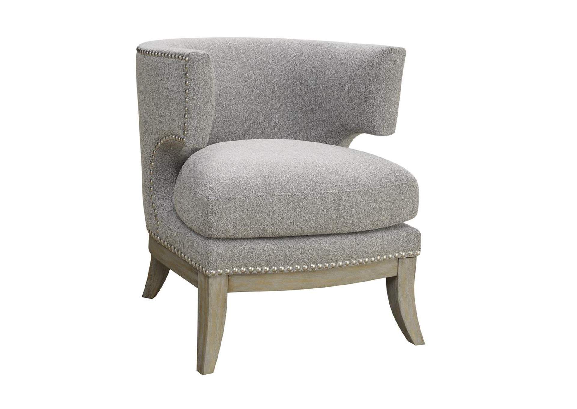 Weathered Grey Transitional Grey Exposed Wood Accent Chair,Coaster Furniture