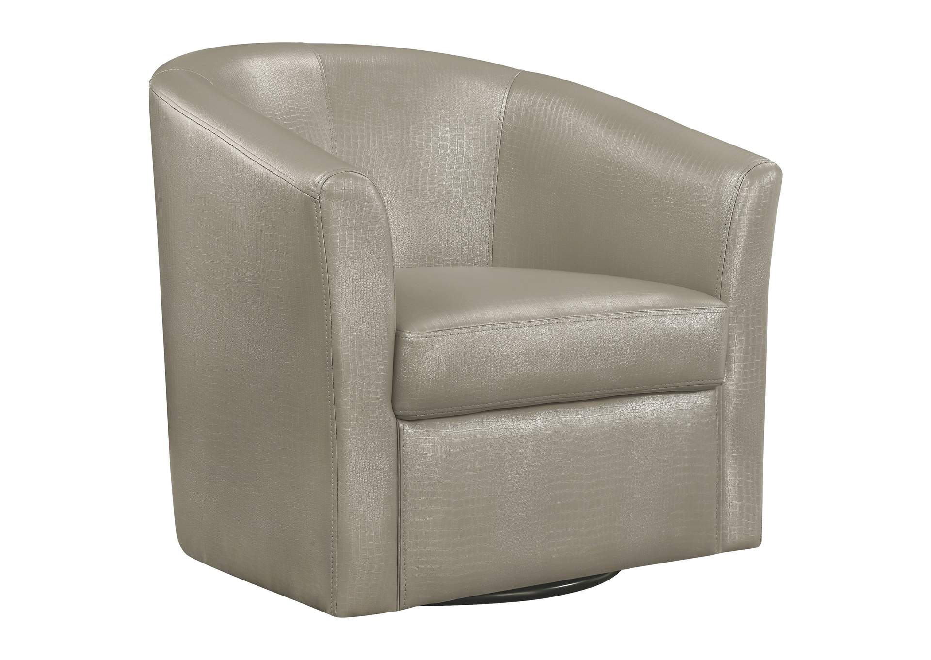 Turner Upholstery Sloped Arm Accent Swivel Chair Champagne,Coaster Furniture