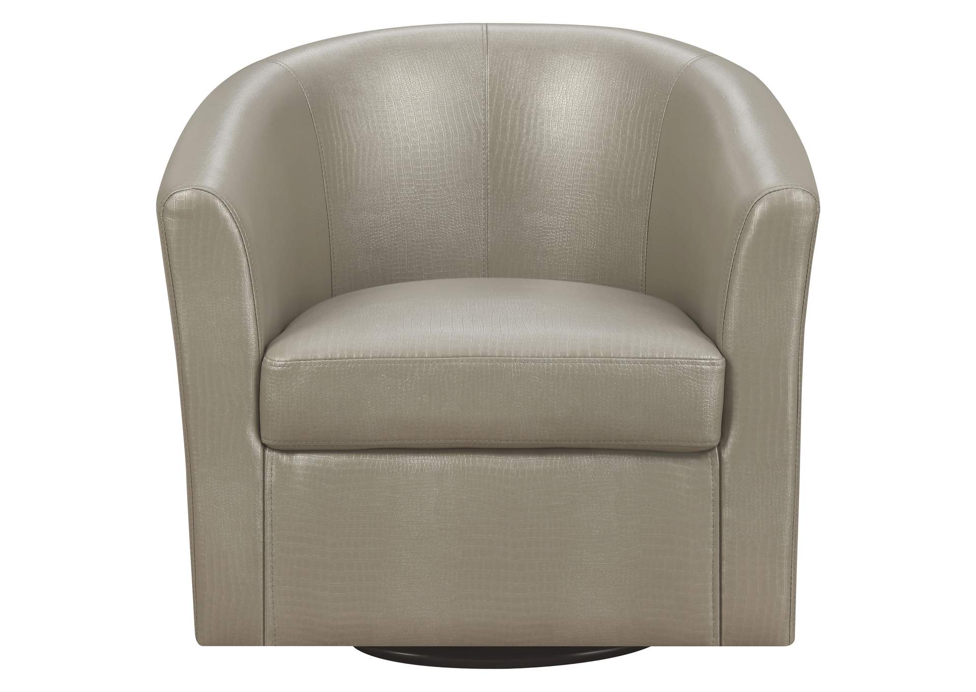 Turner Upholstery Sloped Arm Accent Swivel Chair Champagne,Coaster Furniture