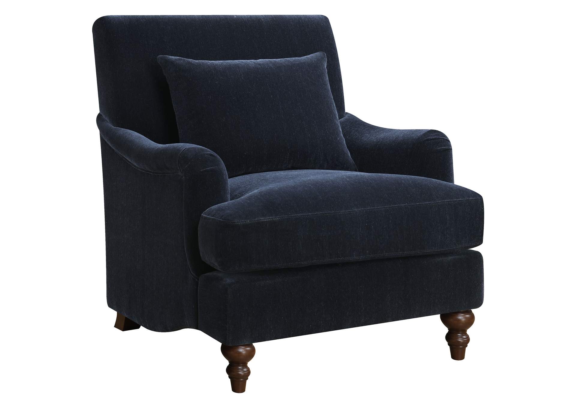 Frodo Upholstered Accent Chair with Turned Legs Midnight Blue,Coaster Furniture