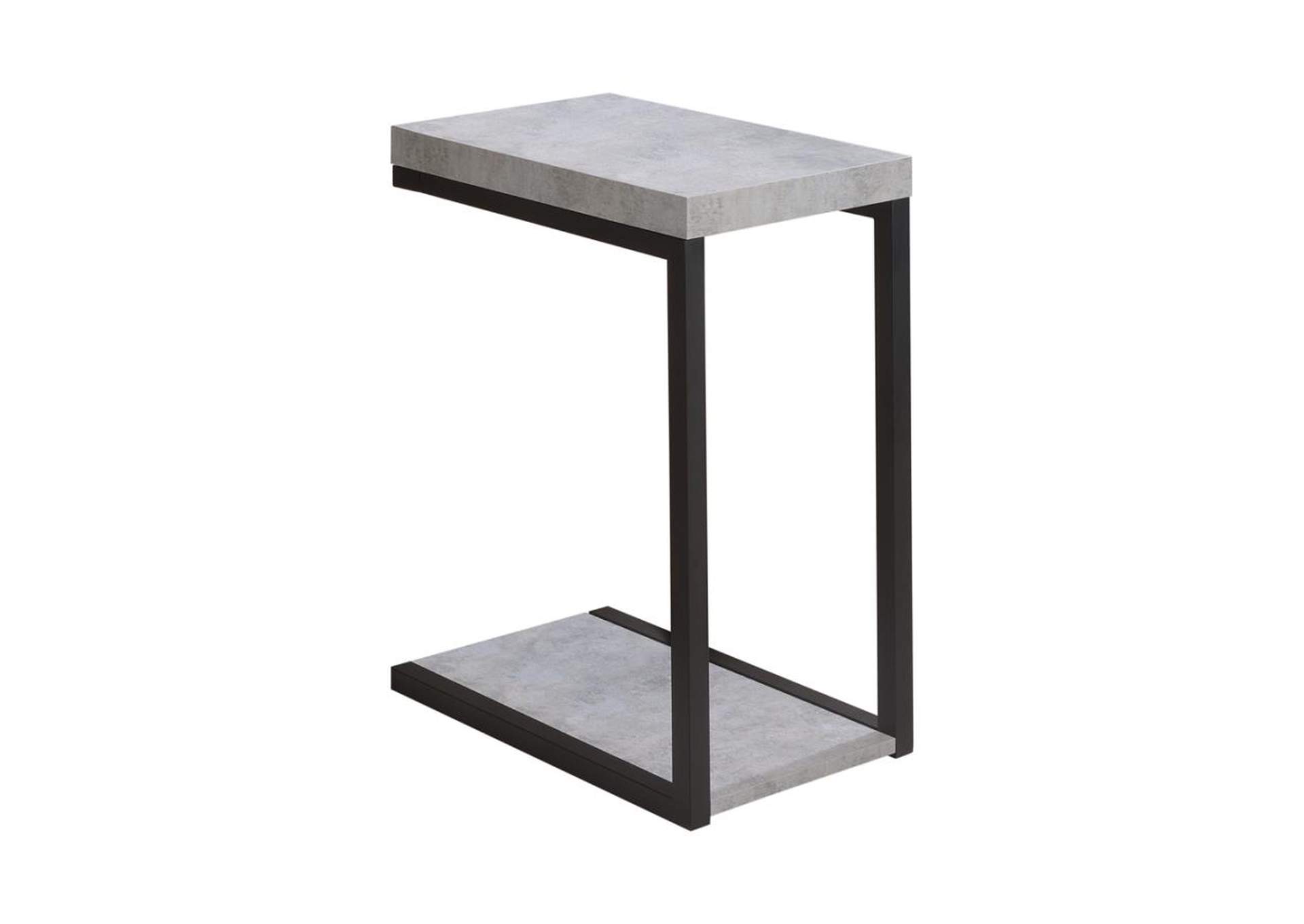 Beck Accent Table Cement and Black,Coaster Furniture
