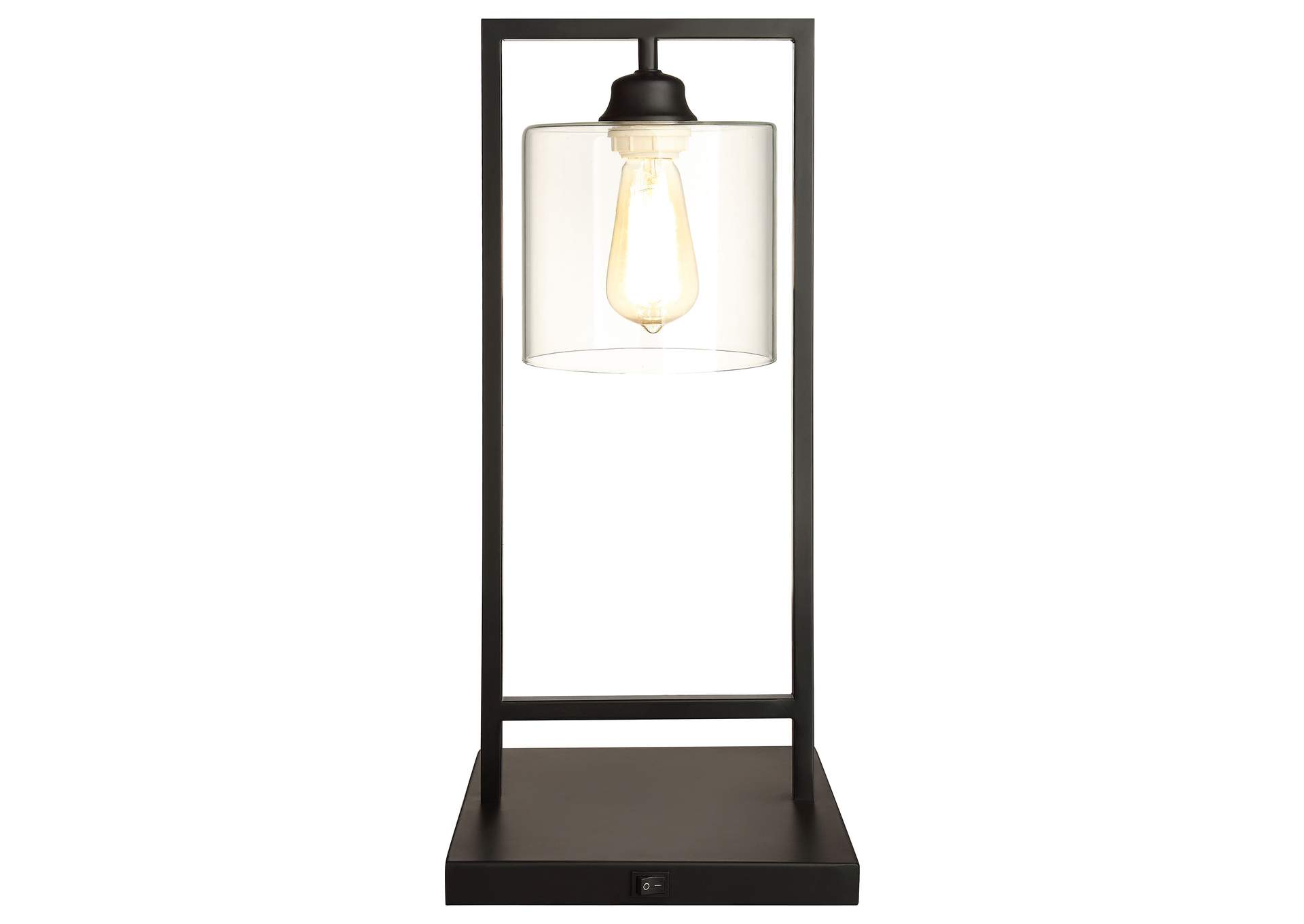 Shoto Glass Shade Table Lamp Black,Coaster Furniture