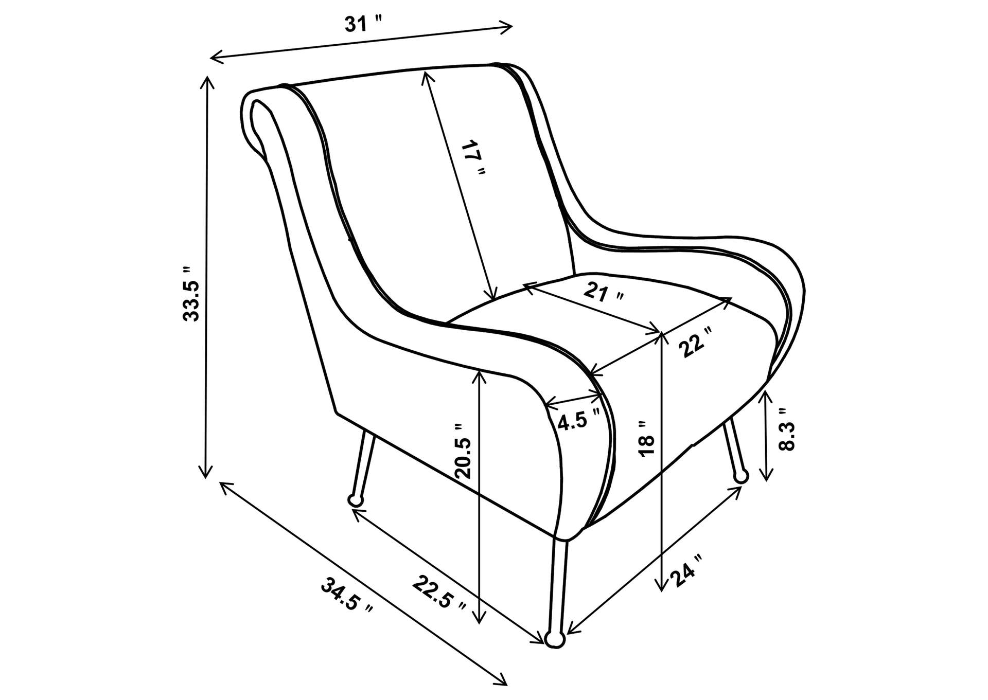 ACCENT CHAIR,Coaster Furniture