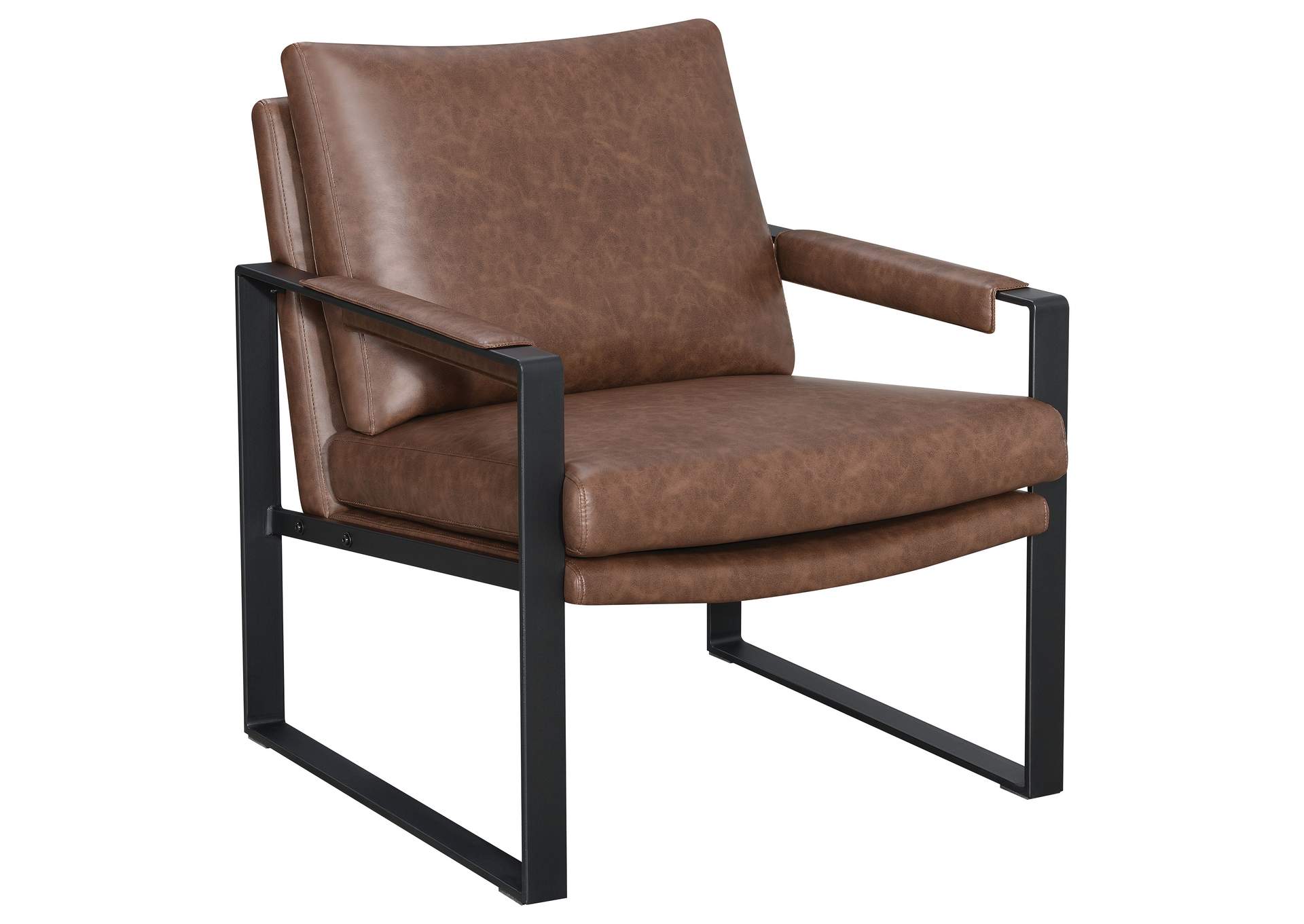 Rosalind Upholstered Accent Chair with Removable Cushion Umber Brown and Gunmetal,Coaster Furniture
