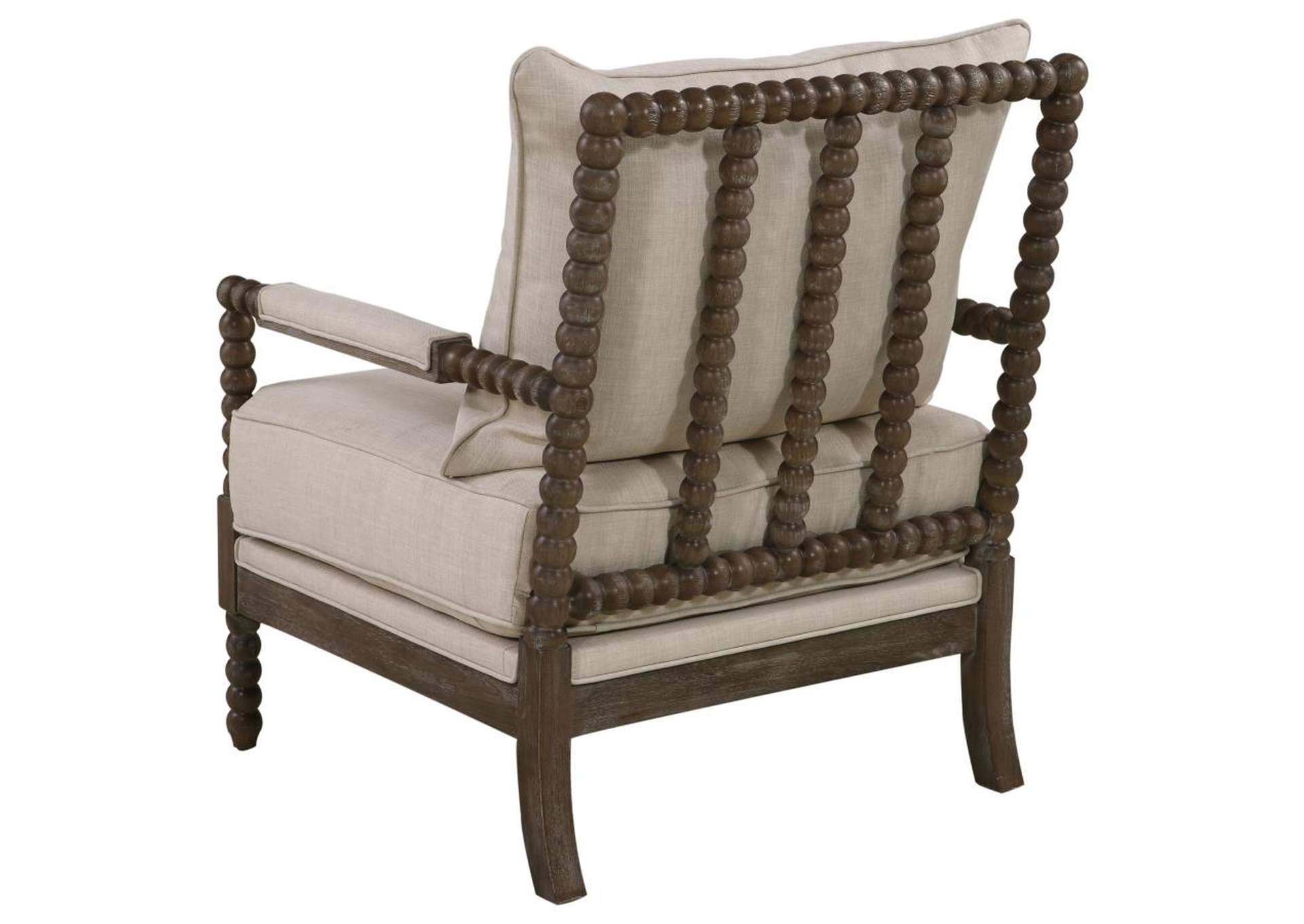 Blanchett Cushion Back Accent Chair Beige And Natural,Coaster Furniture