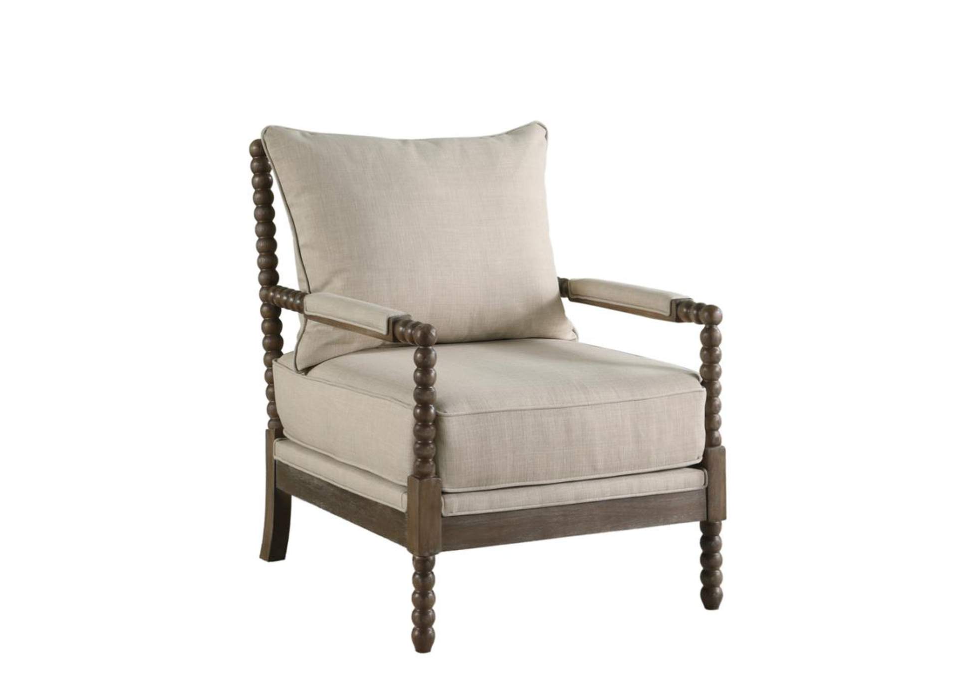 Blanchett Cushion Back Accent Chair Oatmeal and Natural,Coaster Furniture