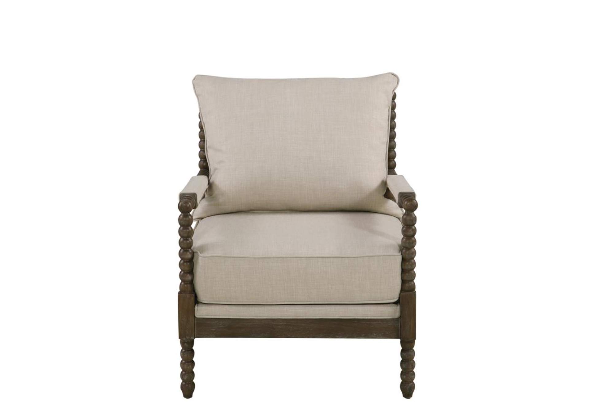 Blanchett Cushion Back Accent Chair Oatmeal and Natural,Coaster Furniture