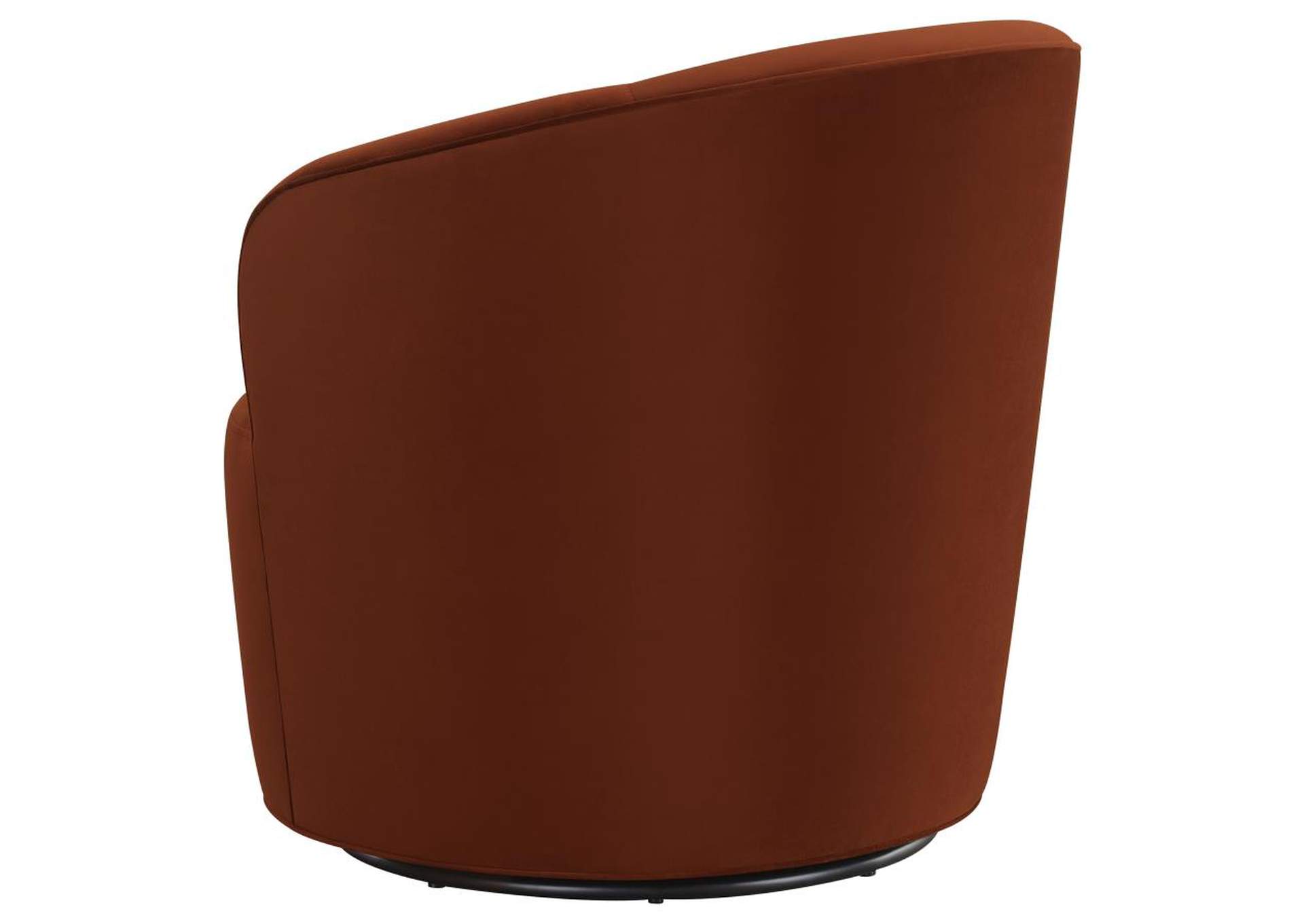 Joyce Sloped Arms Swivel Chair Burnt Orange,Coaster Furniture