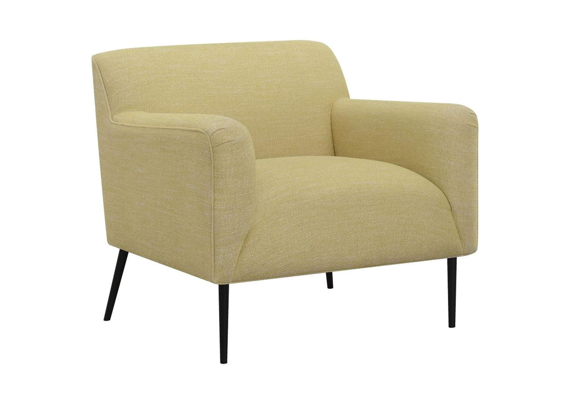 Sally Upholstered Track Arms Accent Chair Lemon,Coaster Furniture