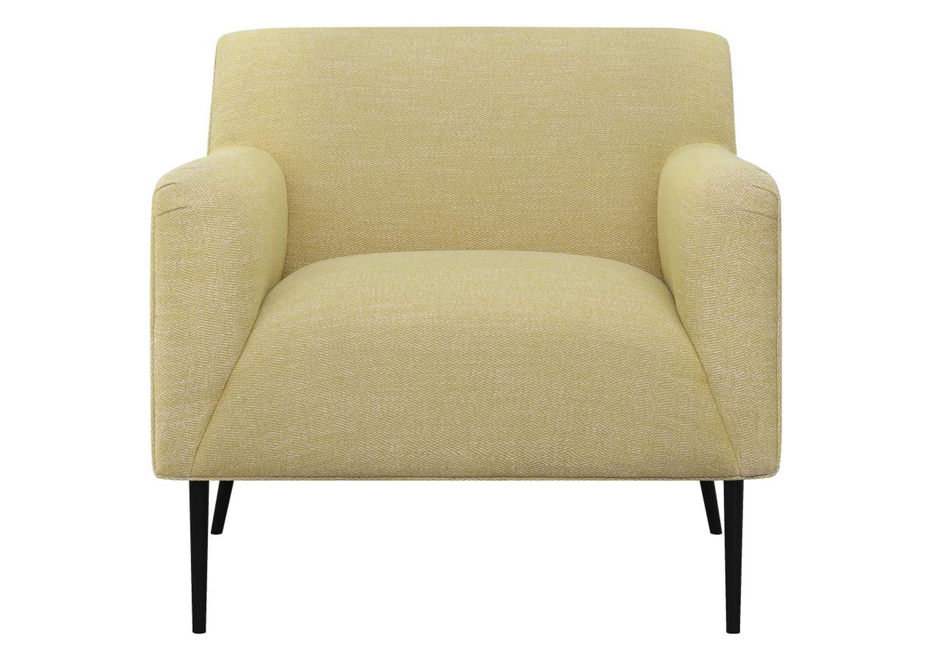 Sally Upholstered Track Arms Accent Chair Lemon,Coaster Furniture