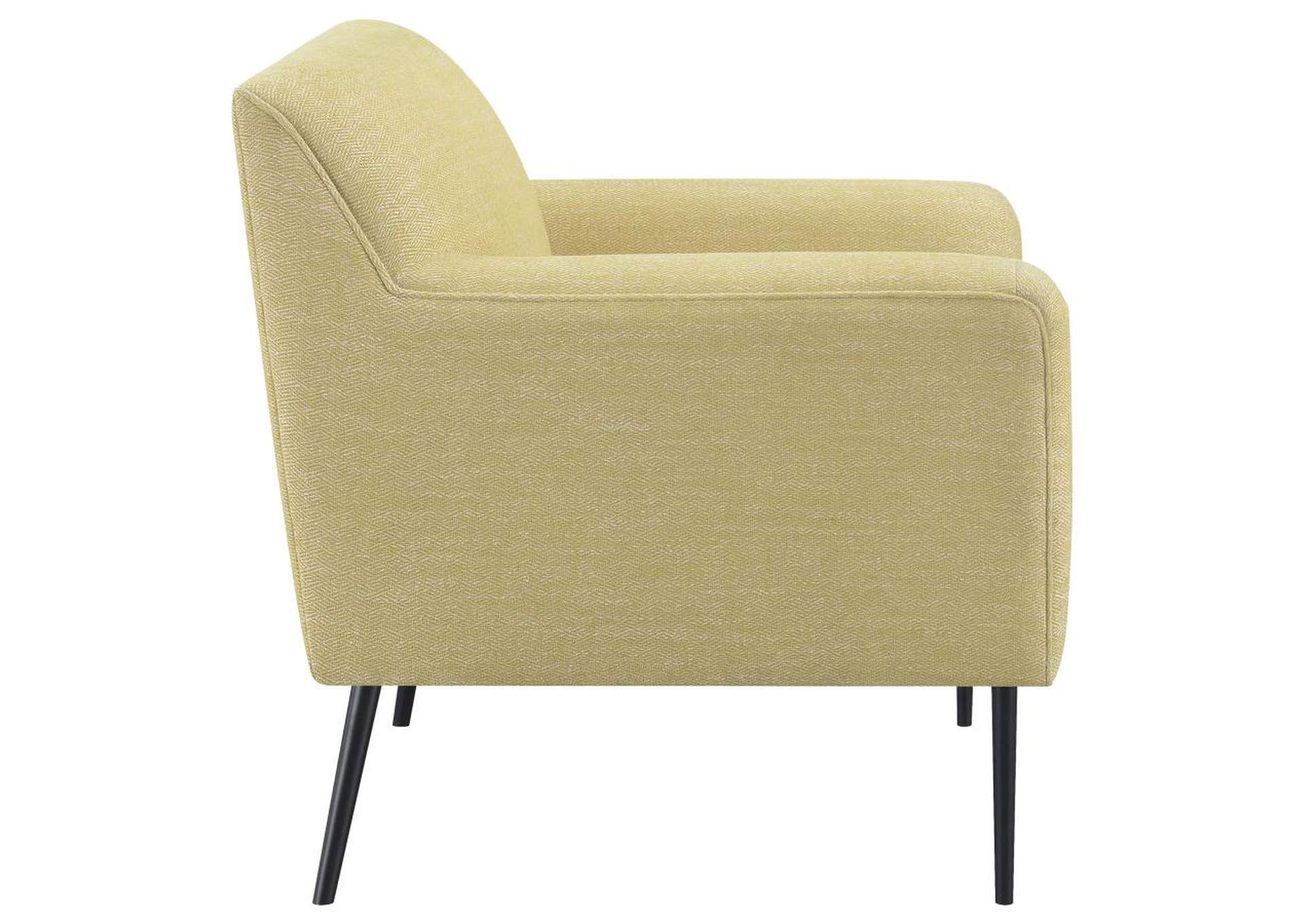 Sally Upholstered Track Arms Accent Chair Lemon,Coaster Furniture