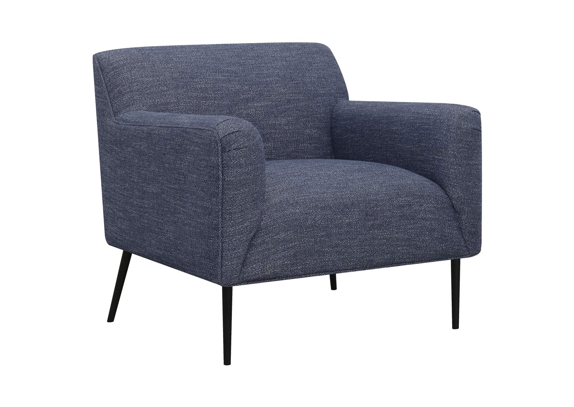 Darlene Upholstered Tight Back Accent Chair Navy Blue,Coaster Furniture