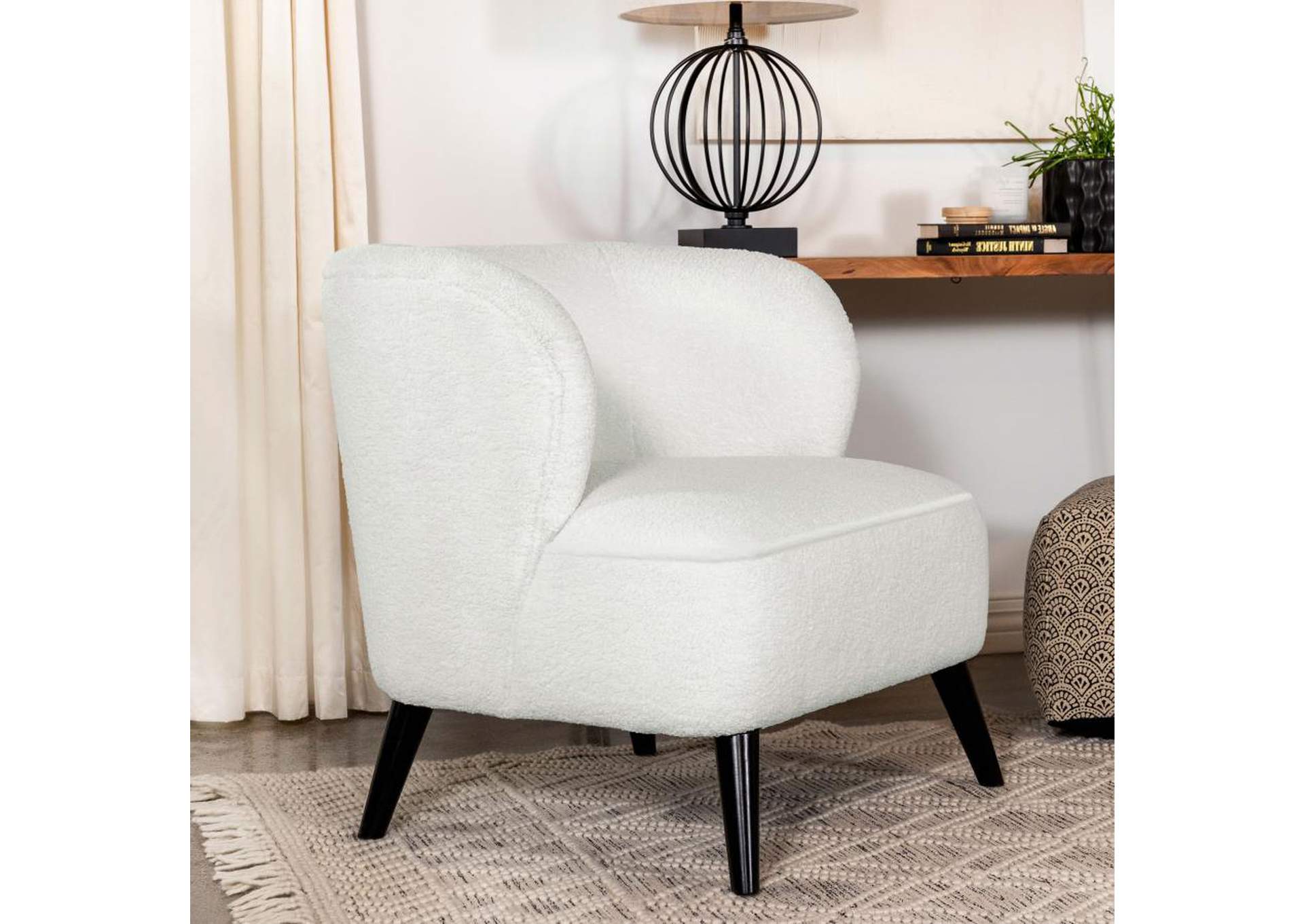 Alonzo Upholstered Track Arms Accent Chair Natural,Coaster Furniture