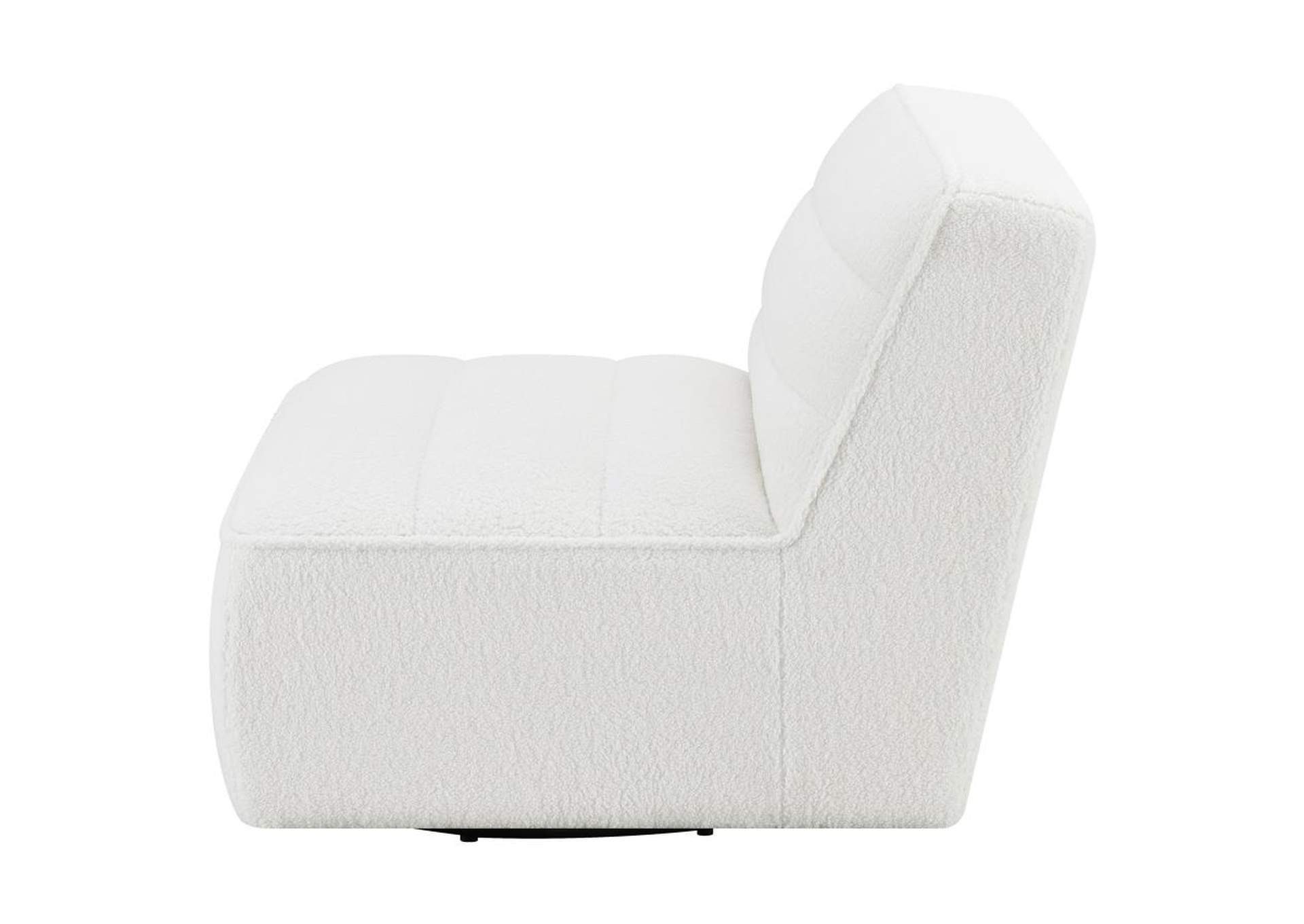 Cobie Upholstered Swivel Armless Chair Natural,Coaster Furniture