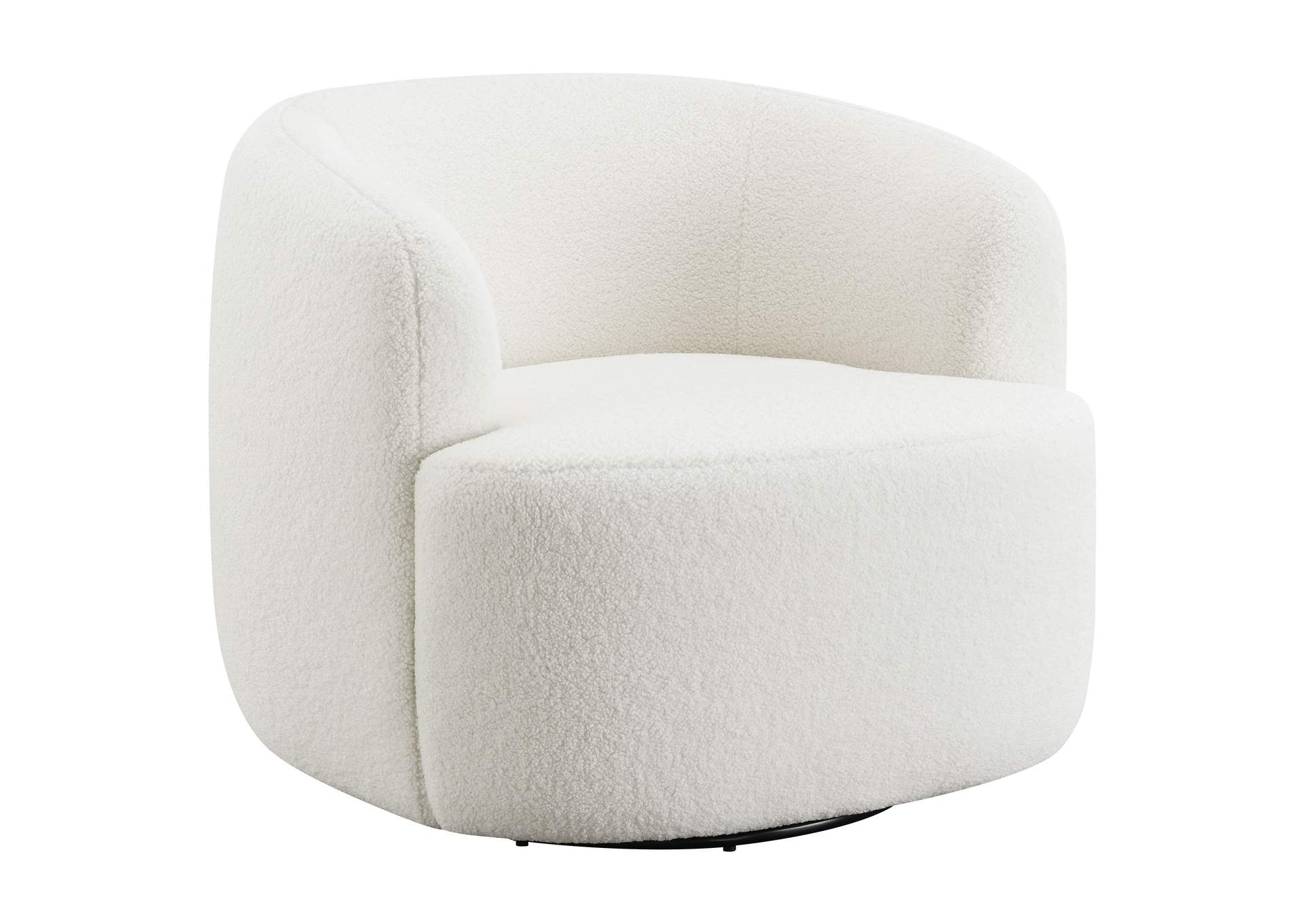 Hudson Upholstered Swivel Chair Natural,Coaster Furniture