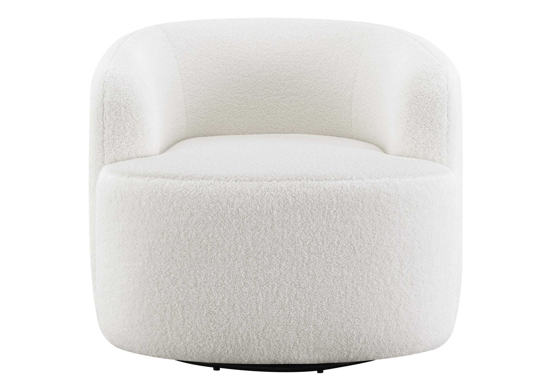 Hudson Upholstered Swivel Chair Natural,Coaster Furniture