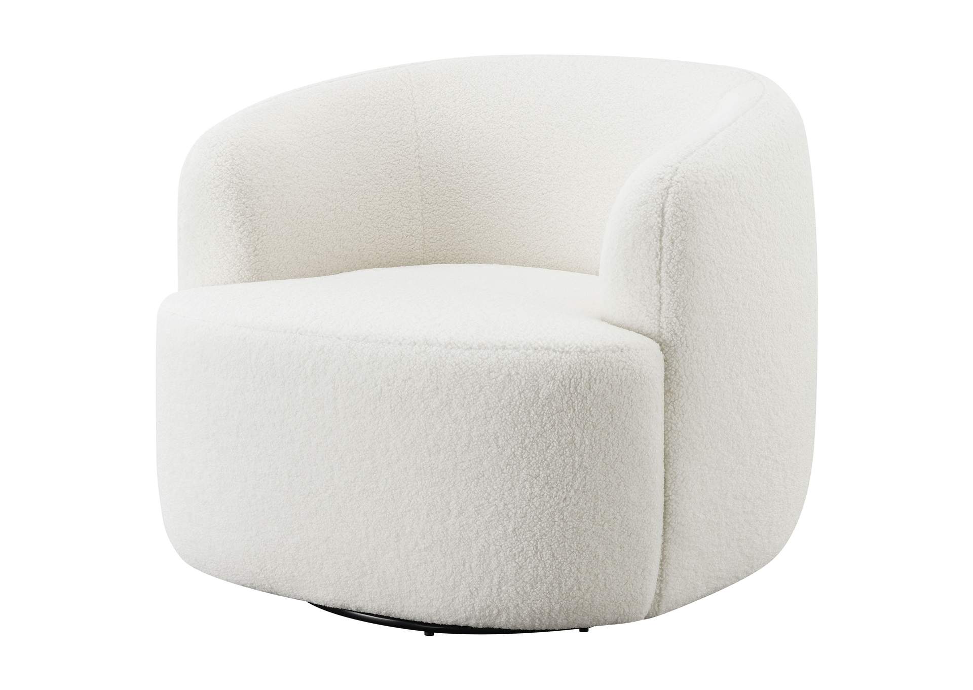 Hudson Upholstered Swivel Chair Natural,Coaster Furniture